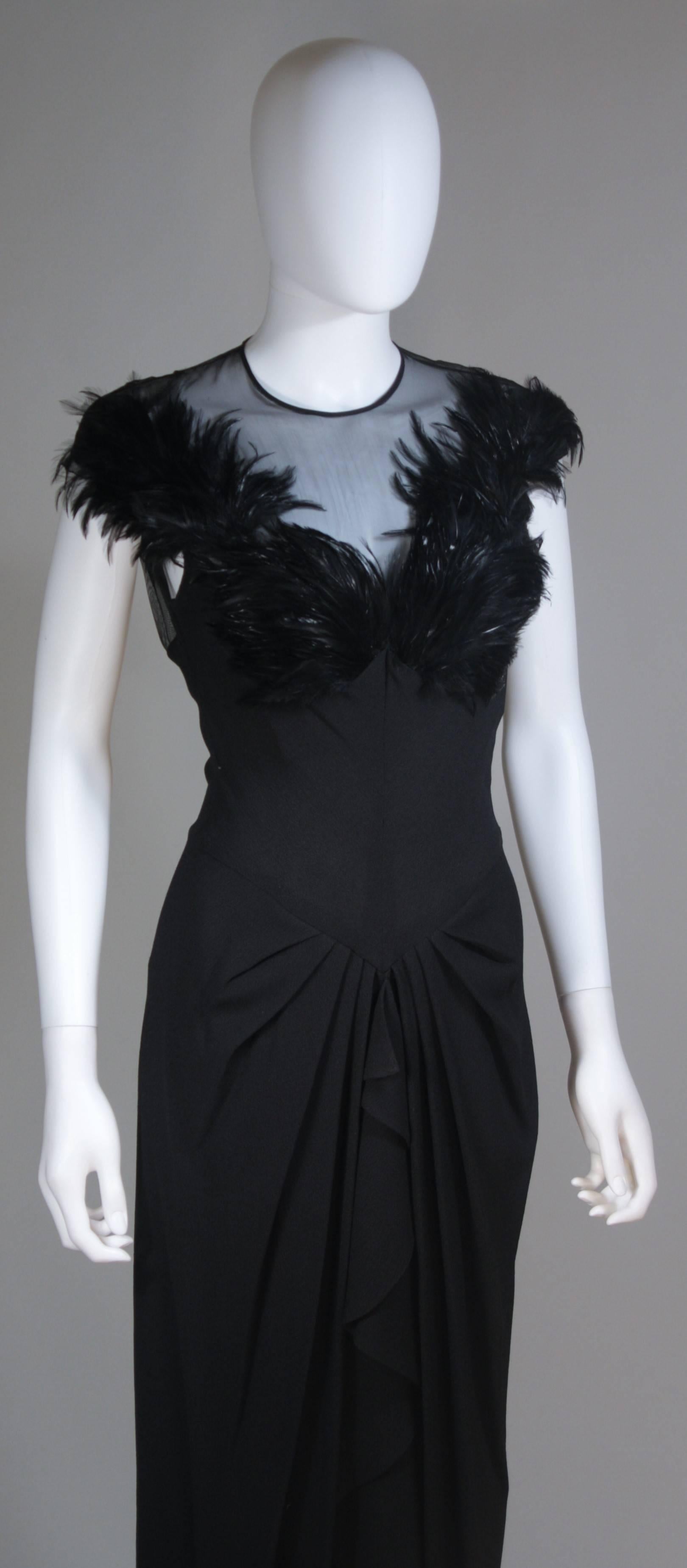 feather bodice dress