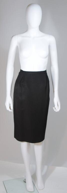 CARVEN BOUTIQUE Black Pintuck Skirt Suit with Velvet and Satin Trim ...