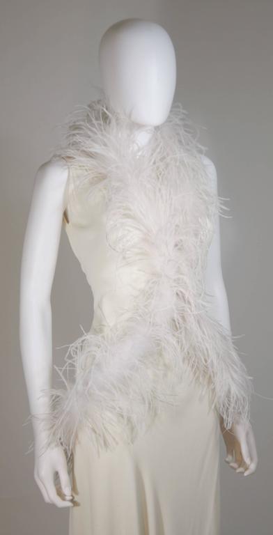 ELIZABETH MASON COUTURE Feather Wrap with Rhinestone Closure For Sale ...