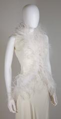 ELIZABETH MASON COUTURE Feather Wrap with Rhinestone Closure Made to Order