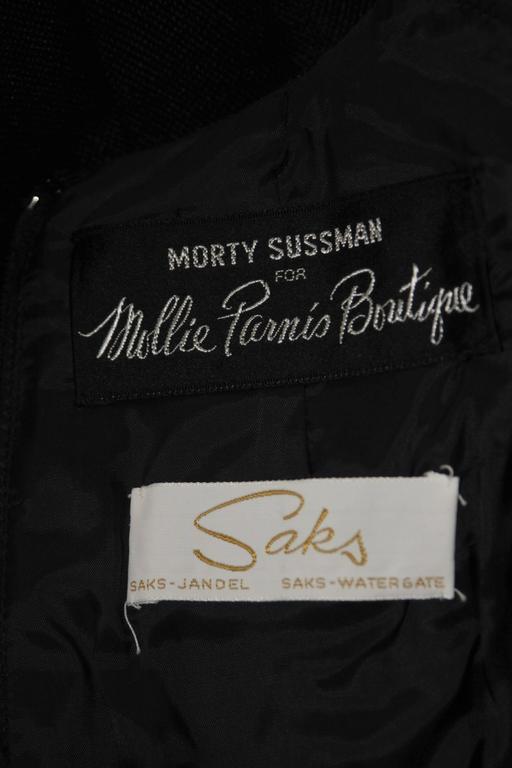 MOLLIE PARNIS 1960's Black Linen A-Line Shift Dress Size 10 For Sale at ...