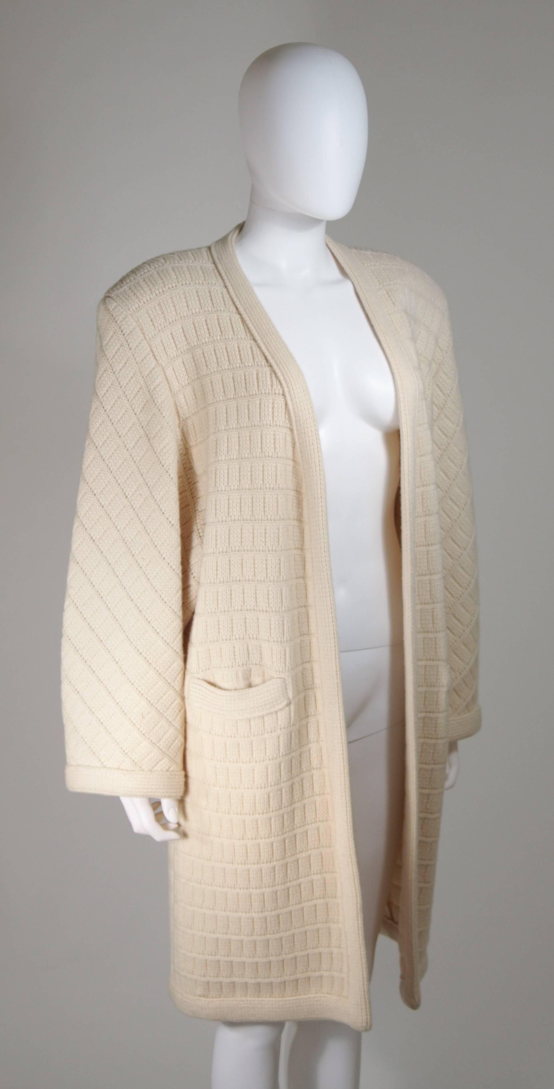 Women's VALENTINO Cream Cashmere Sweater Circa 1980's 