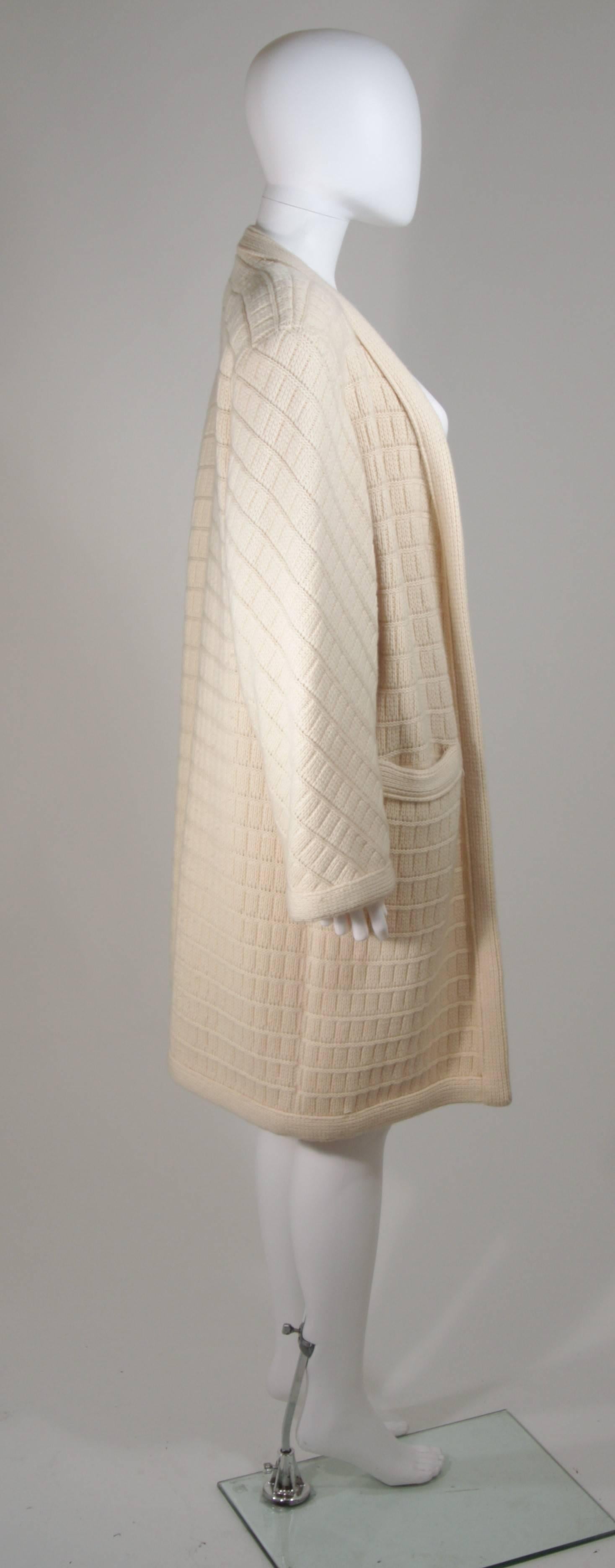 VALENTINO Cream Cashmere Sweater Circa 1980's  1