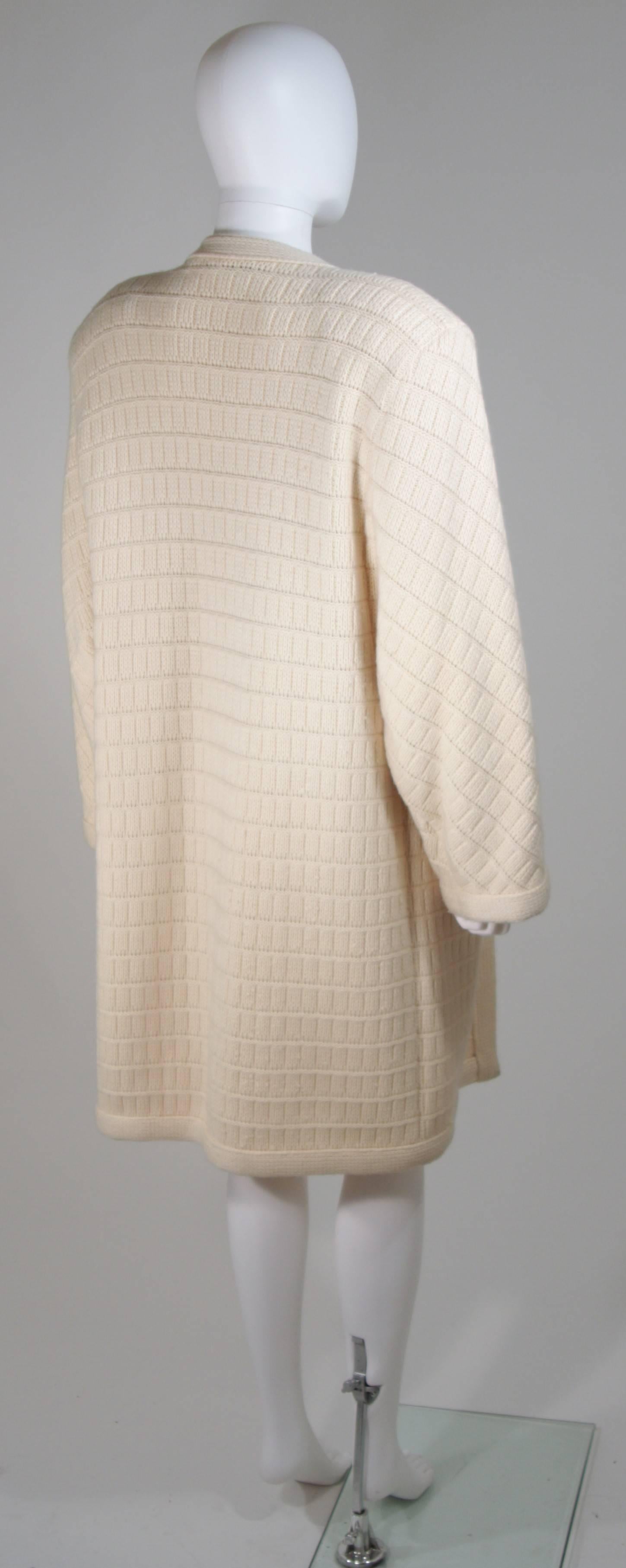 VALENTINO Cream Cashmere Sweater Circa 1980's  2