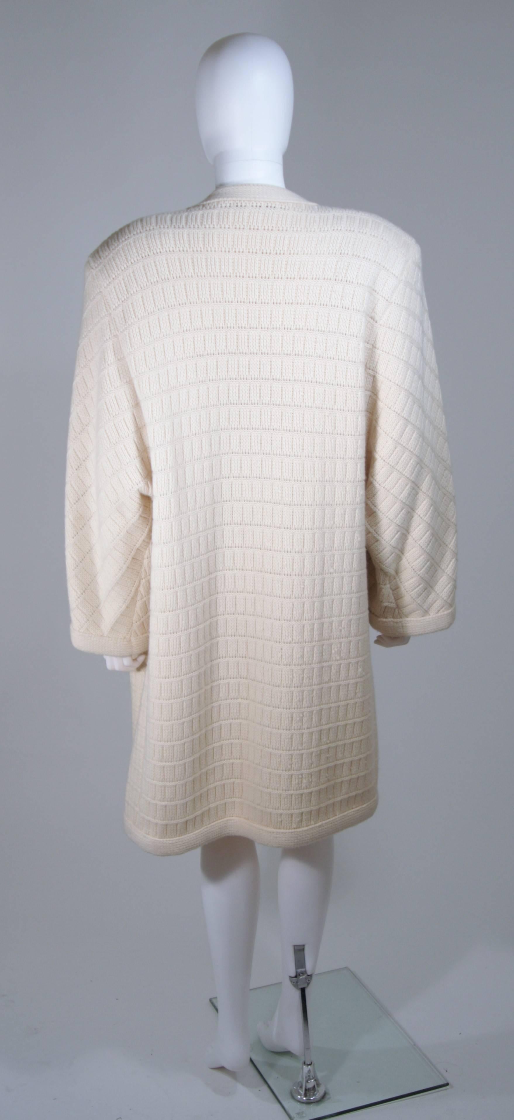 VALENTINO Cream Cashmere Sweater Circa 1980's  3