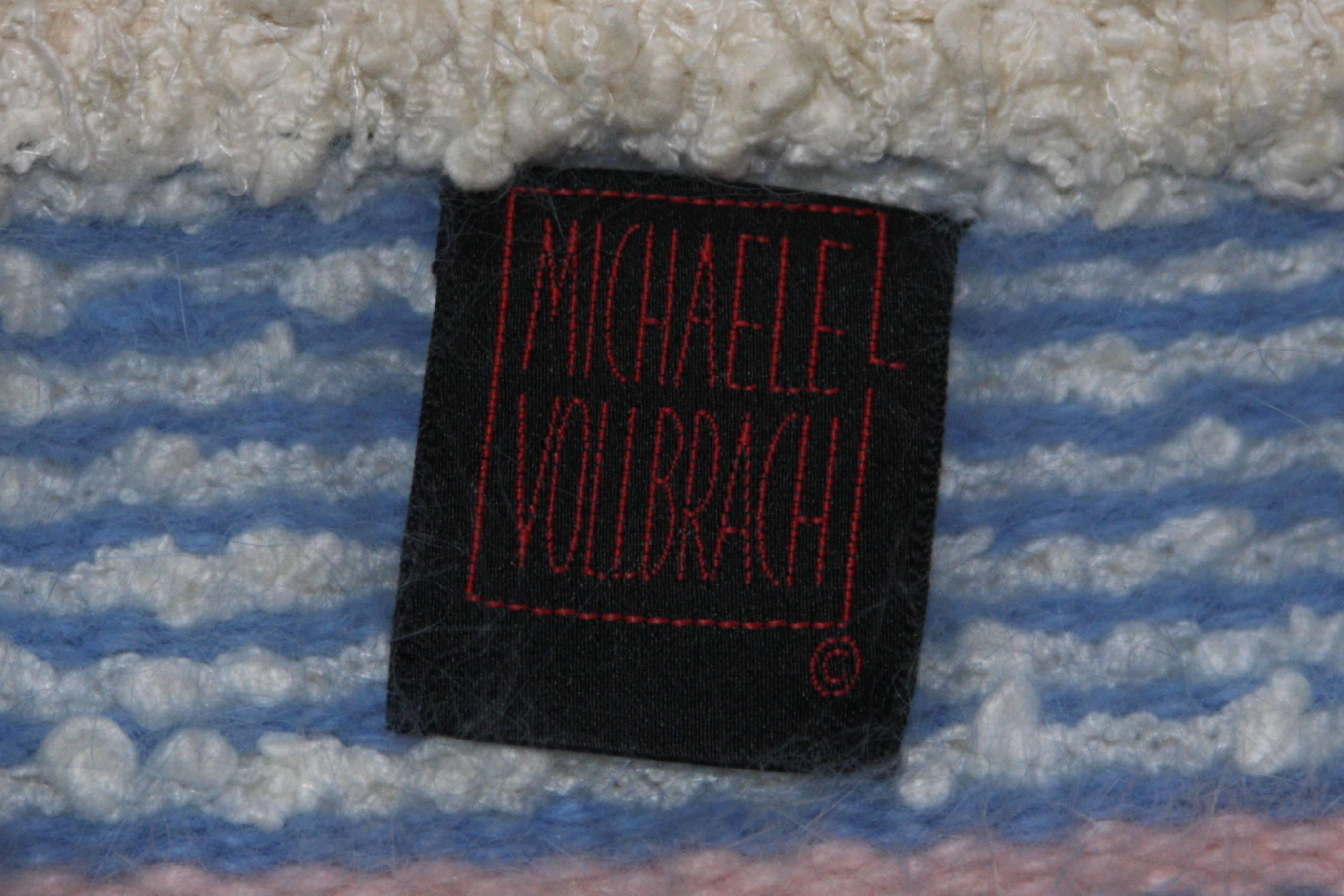 MICHAELE VOLLBRACHT Circa 1980's Boucle Wool and Angora Knit Sweater For Sale 5