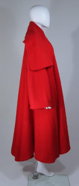 VALENTINO Circa 1980's Dramatic Red Mohair Coat with Draped Collar at ...