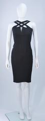 ELIZABETH MASON COUTURE Silk Criss Cross Cocktail Dress Made to Measure