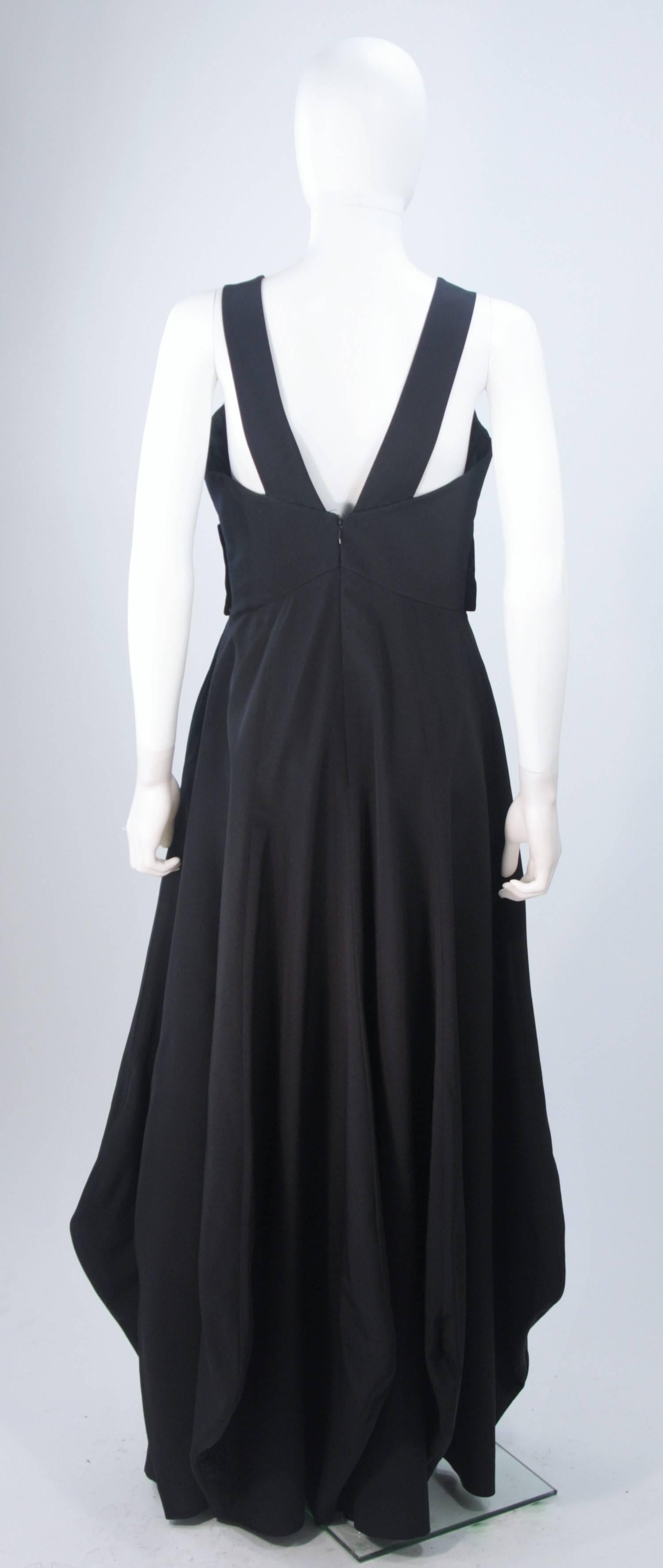 GIORGIO ARMANI Velvet & Silk Structured Gown Size 6 2