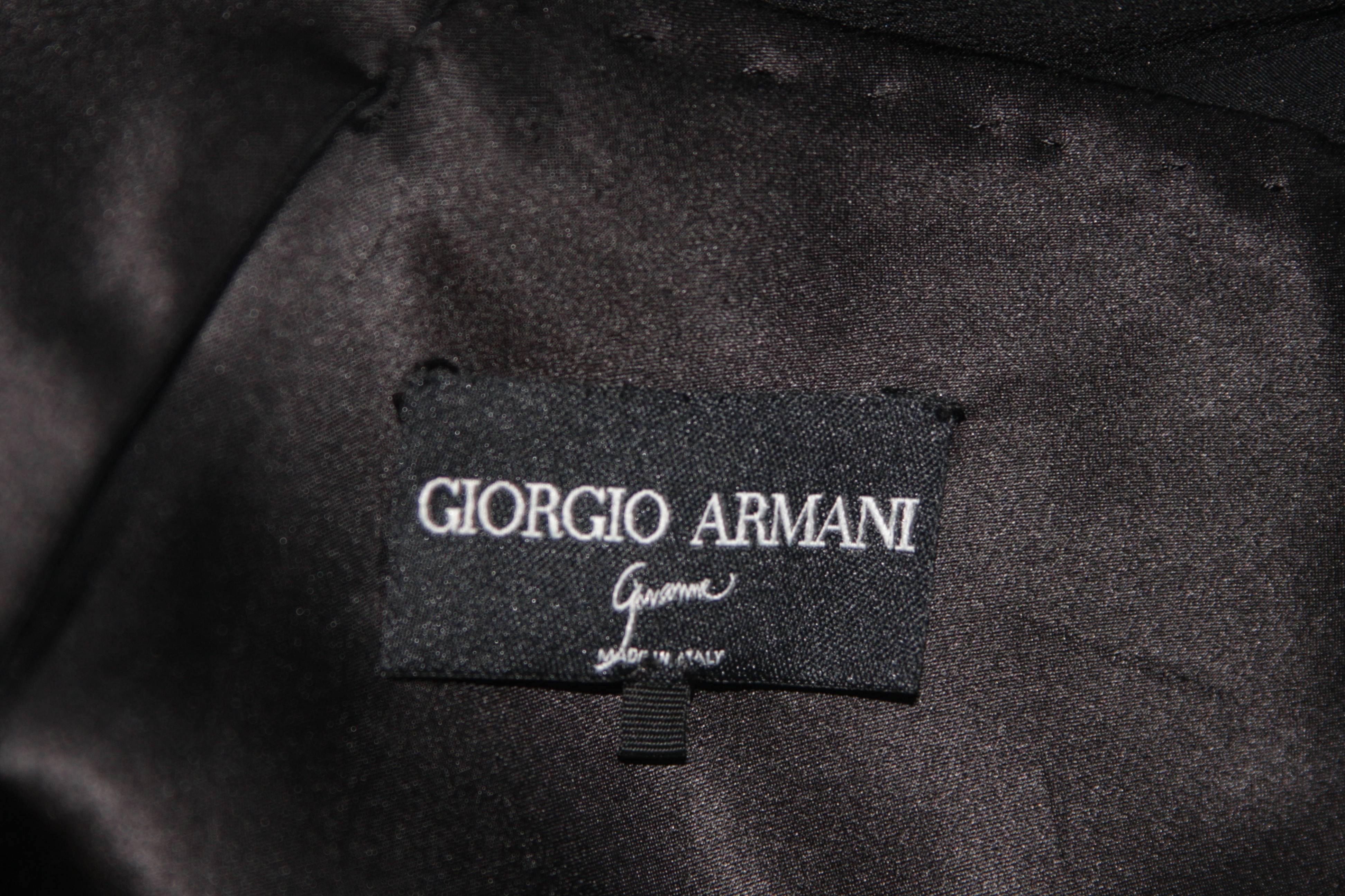 GIORGIO ARMANI Velvet & Silk Structured Gown Size 6 3
