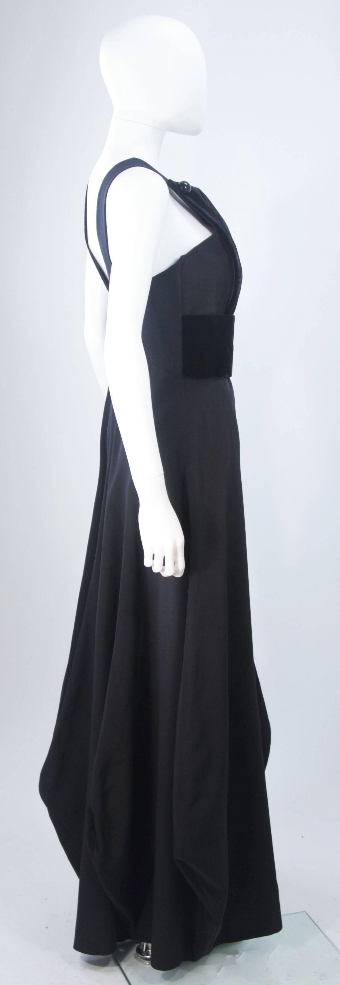 GIORGIO ARMANI Velvet & Silk Structured Gown Size 6 1