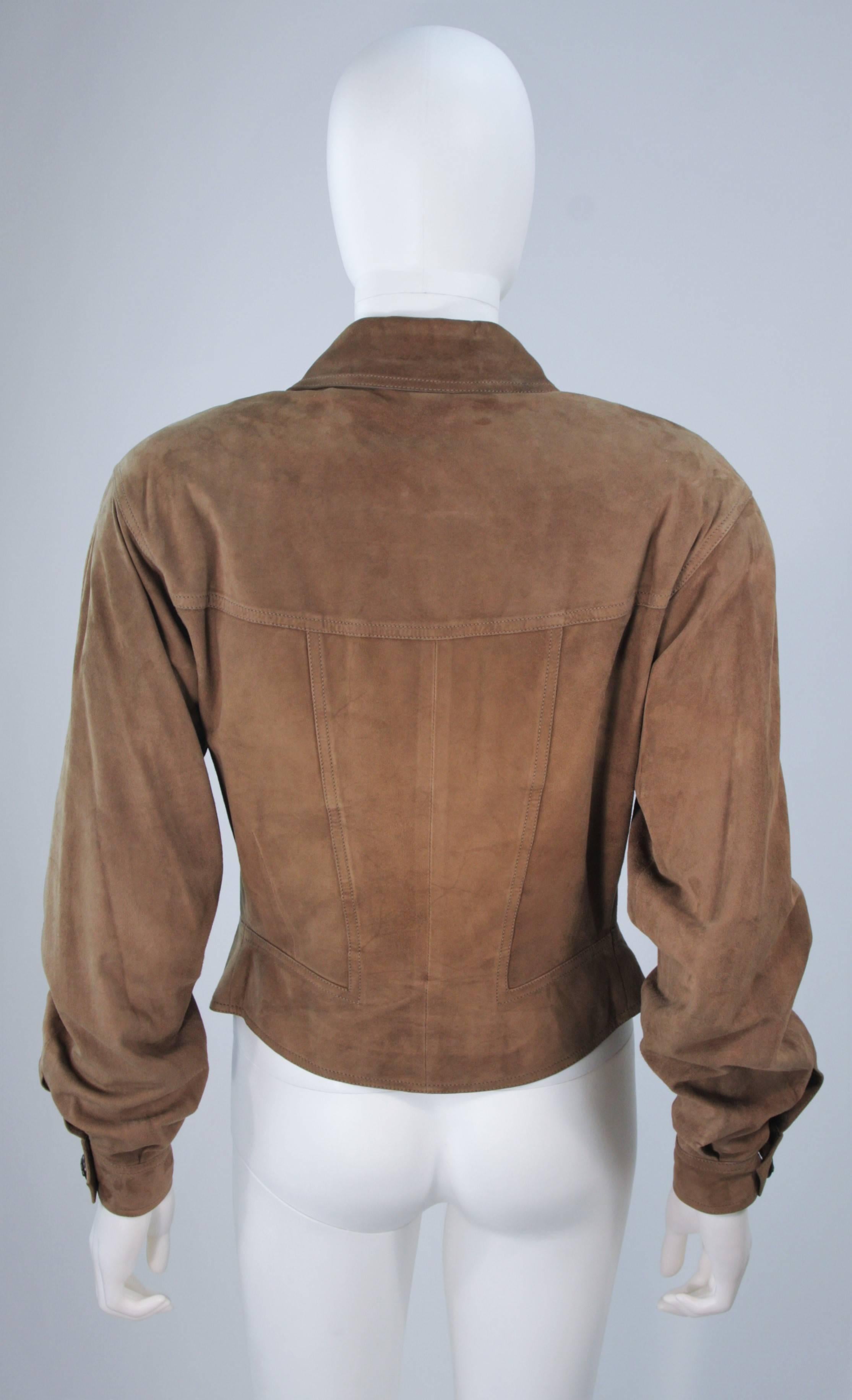 Women's GUCCI Brown Suede Jacket Size 40