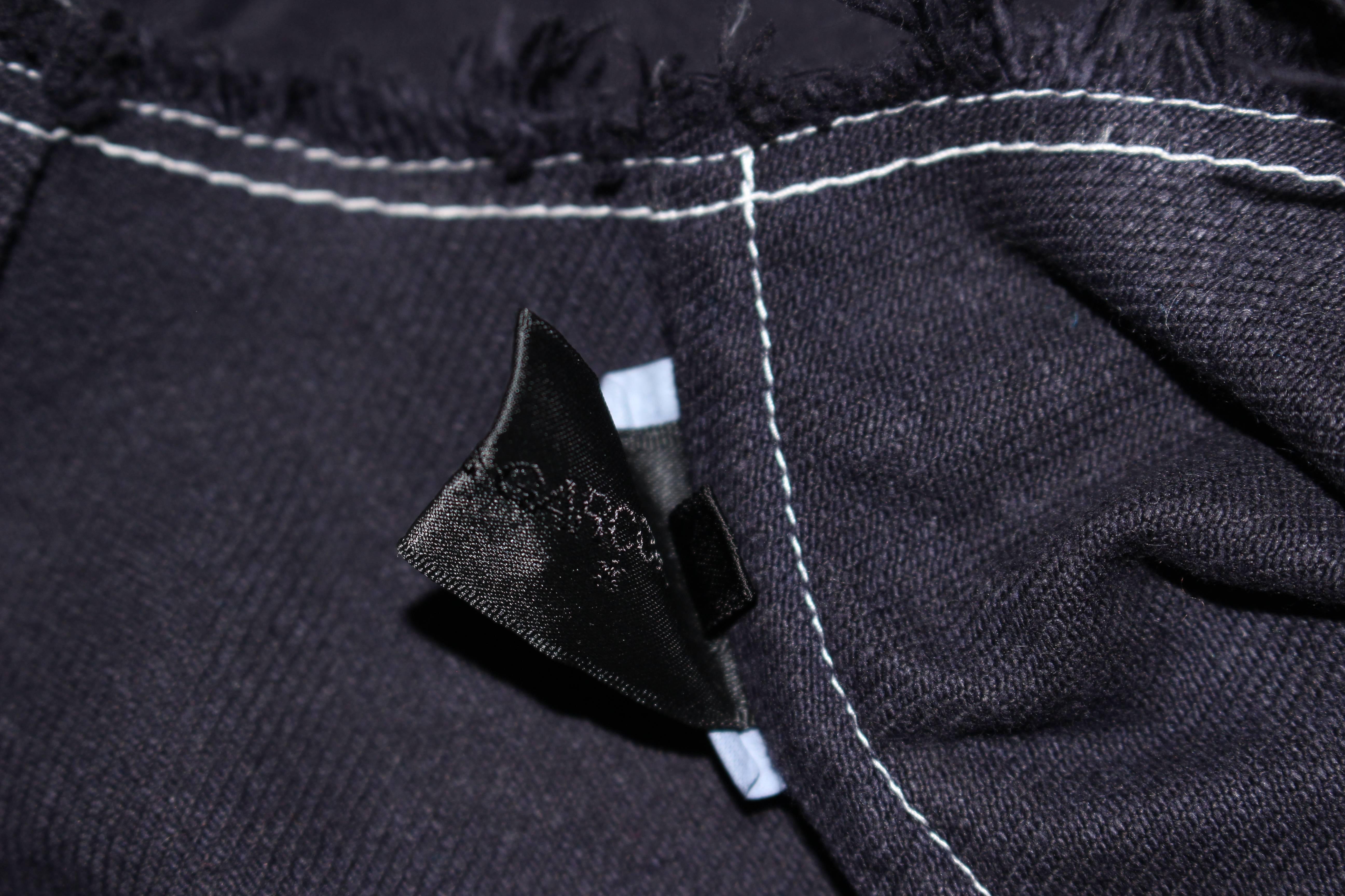 COMME DES GARCONS Cappotto decostruito in denim indaco con cuciture in alto taglia M in vendita 4