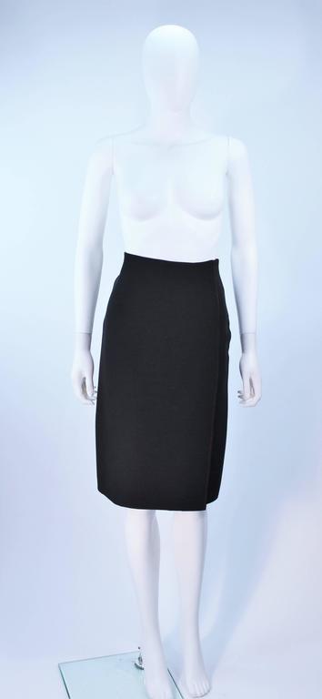 VALENTINO Provenance Betsy Bloomingdale Black Skirt Suit Red Topstitch ...