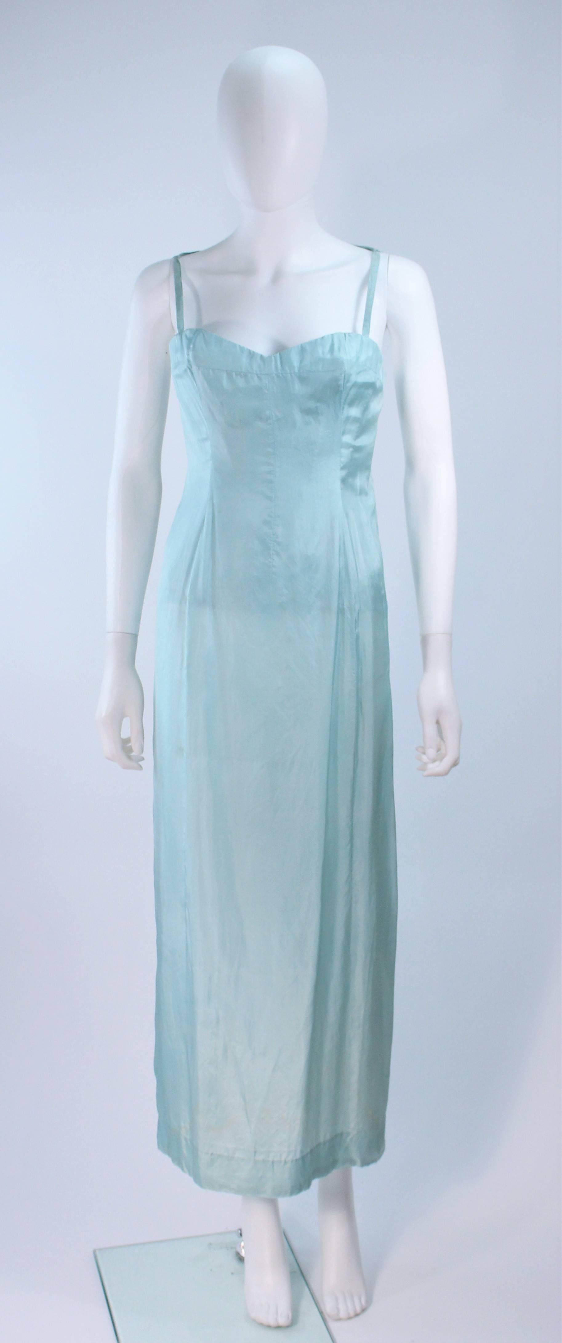 CHRISTIAN DIOR HAUTE COUTURE Aqua Draped Gown Size 0 2 For Sale 1