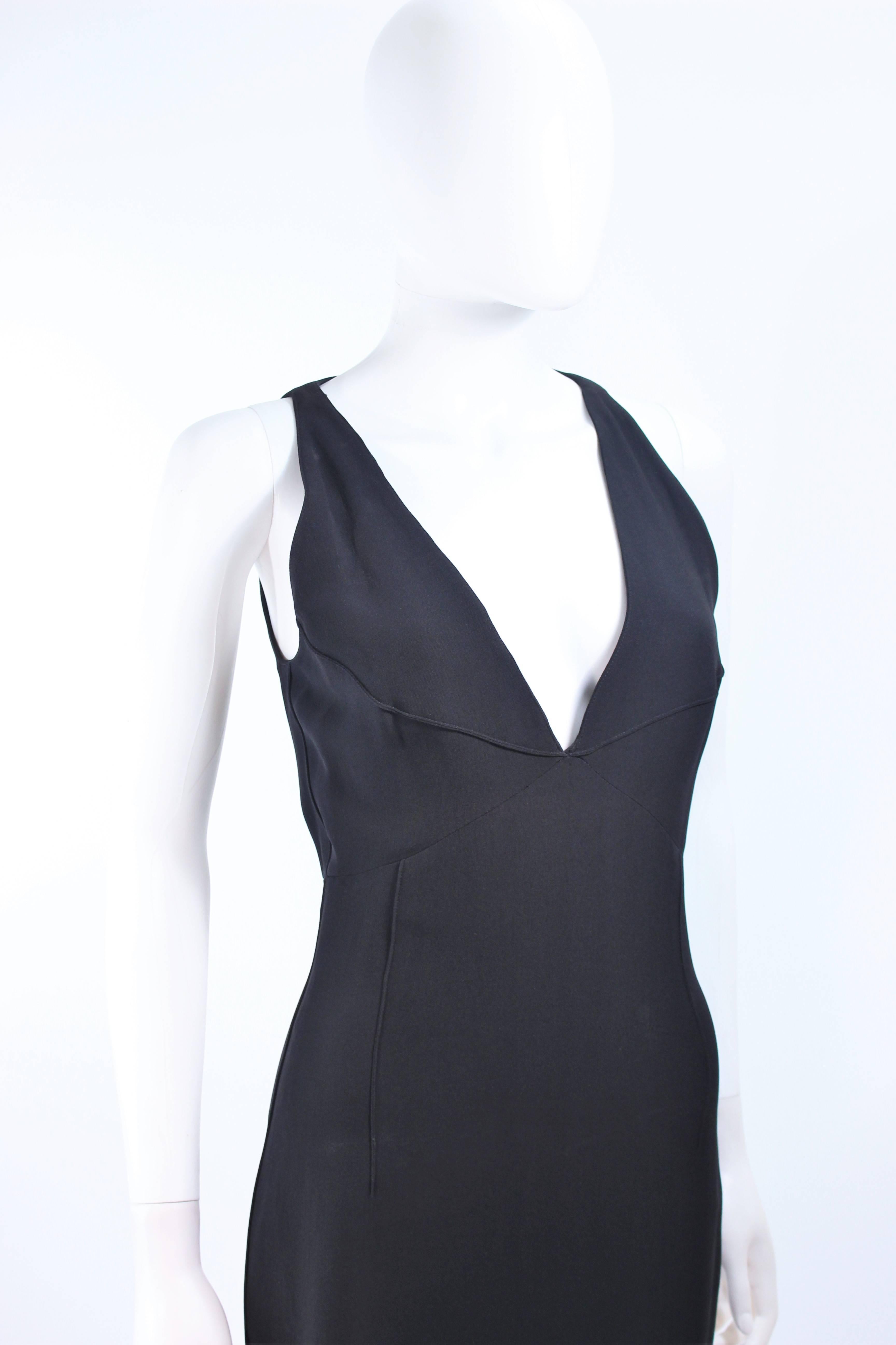 FENDI Black Plunge Neck Cocktail Dress Size 2 4 3