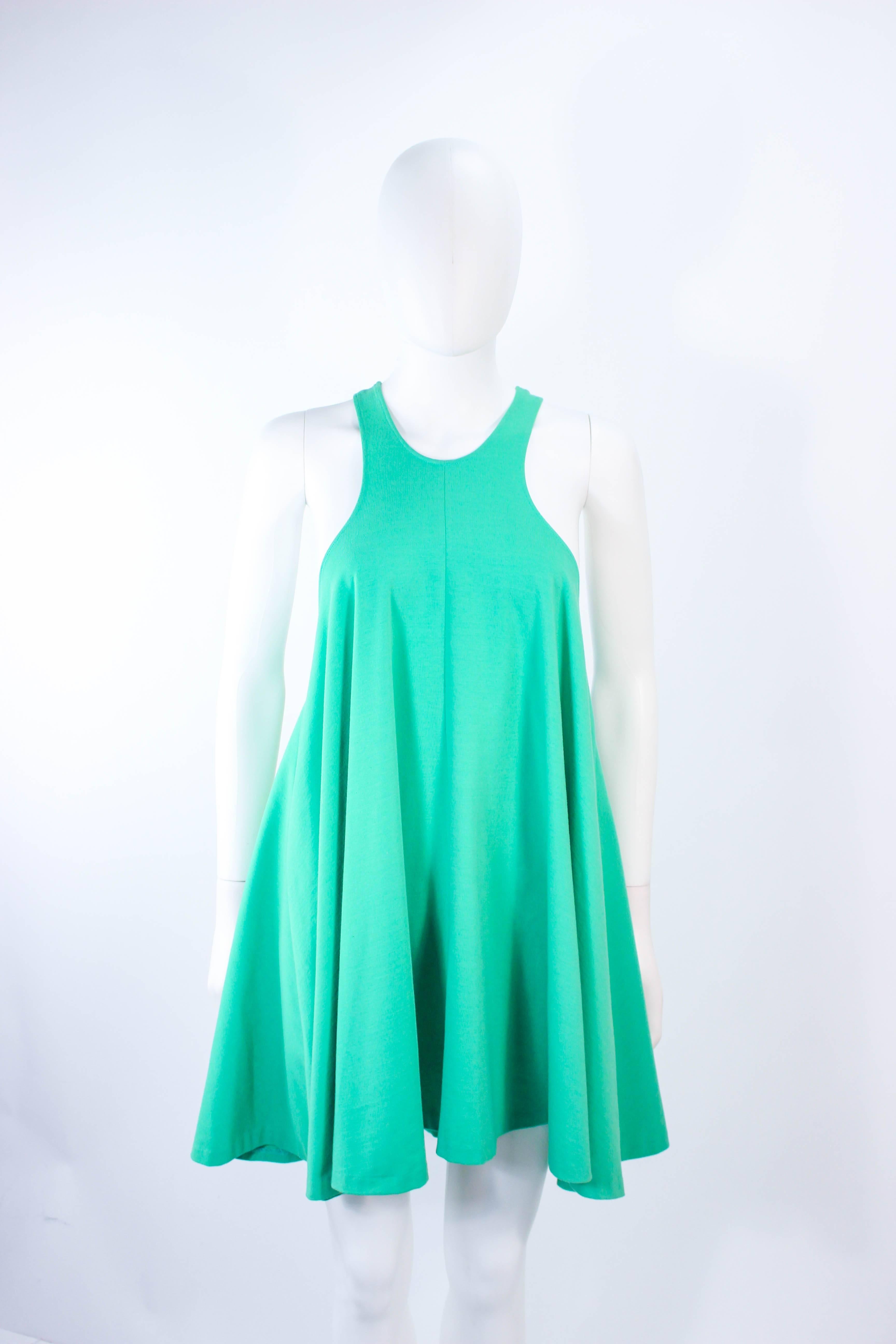 NORMA KAMALI OMO Mint Green Stretch Knit Trapeze Dress and Crop Pants Size M P For Sale 1
