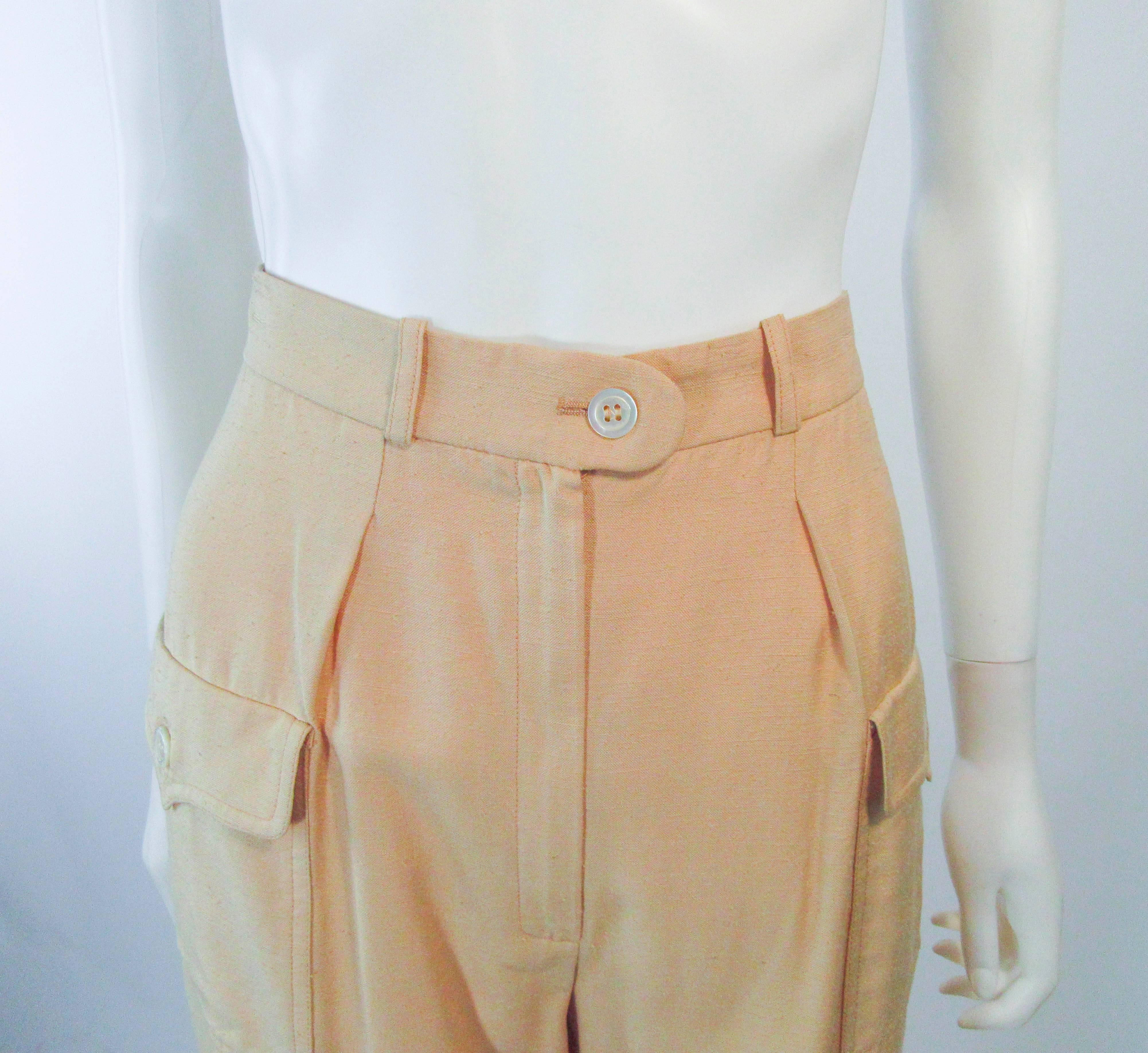 Beige VALENTINO Khaki Utility Style Safari Trouser Size 27