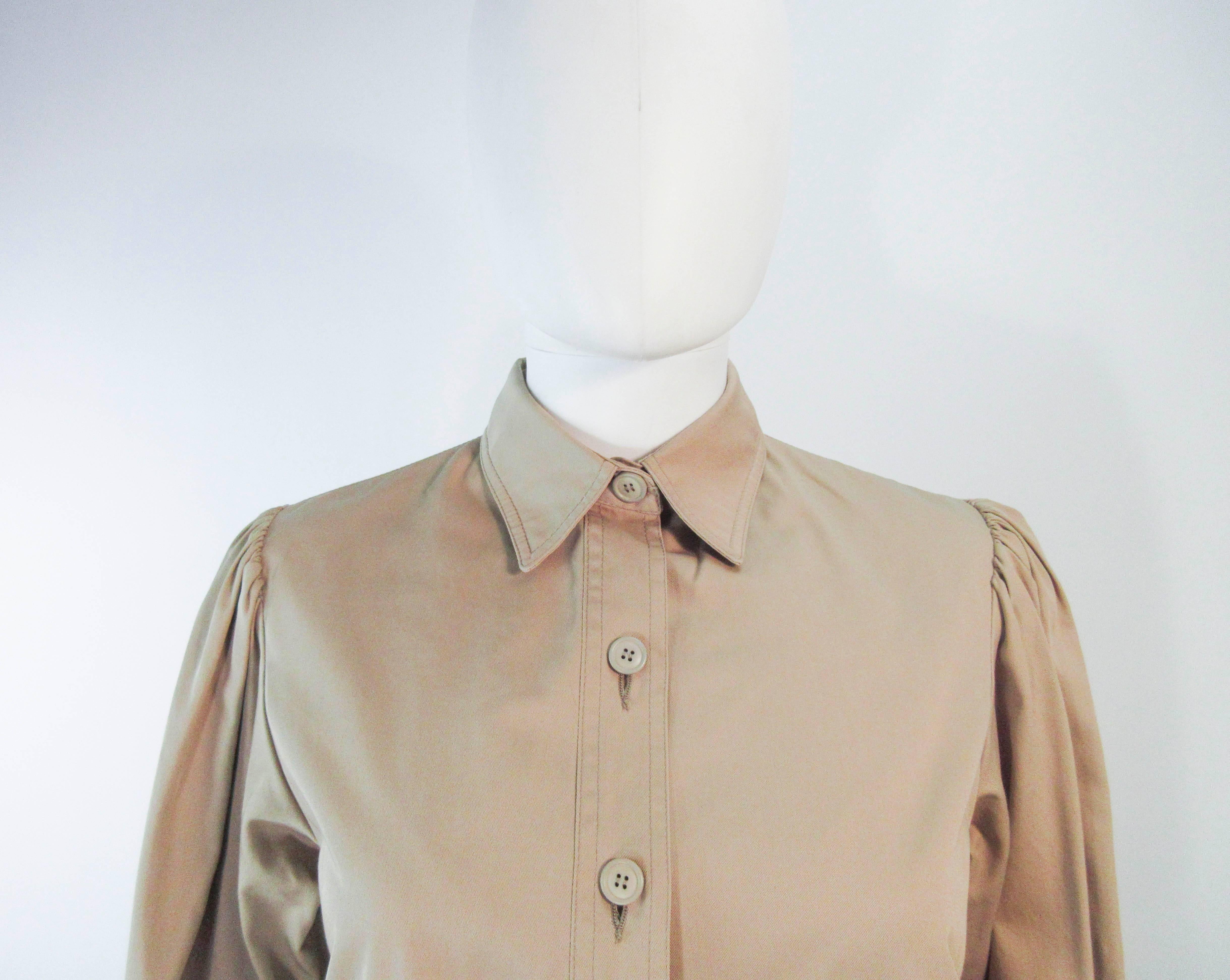 YVES SAINT LAURENT Safari Style Shirt with Pockets In Excellent Condition In Los Angeles, CA
