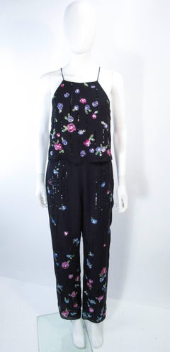 Rimini Black Silk Chiffon 2pc Sequin Set Size 2 4