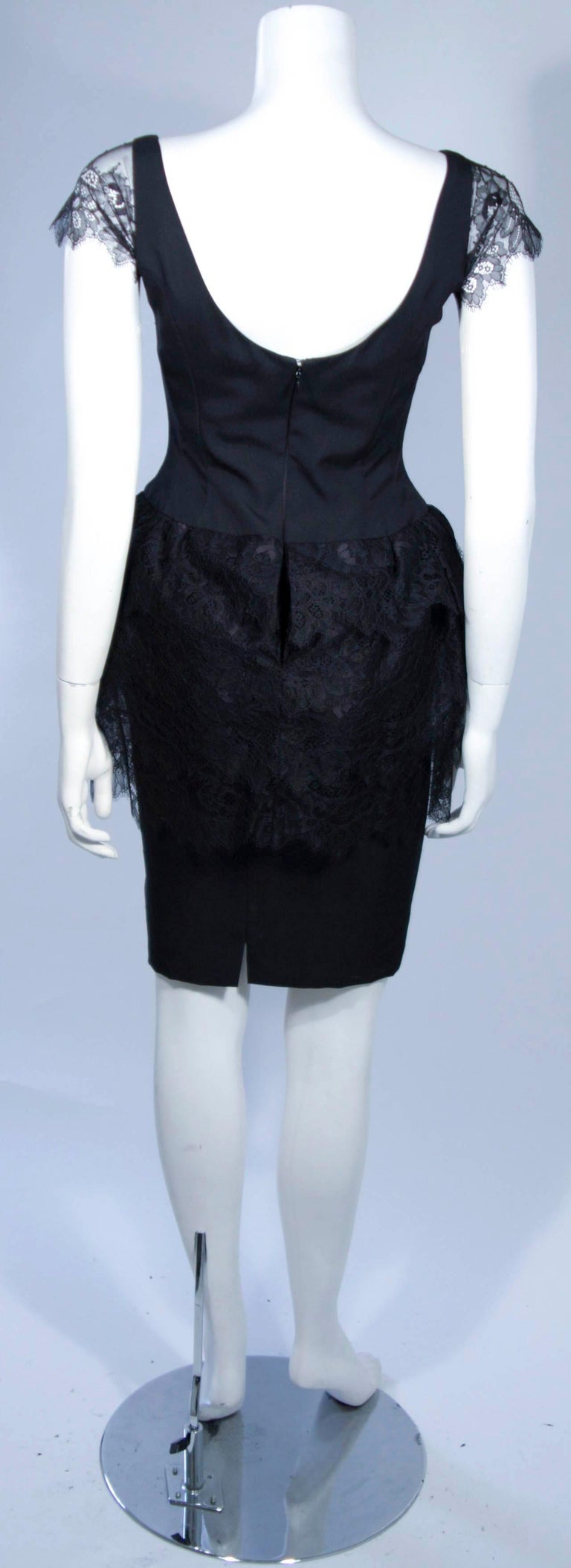 Elizabeth Mason Couture Silk and Lace Cocktail Dress size 2 (or made to ...