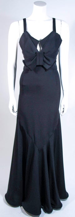 Elizabeth Mason Couture Silk Gown with Bow Made to Order