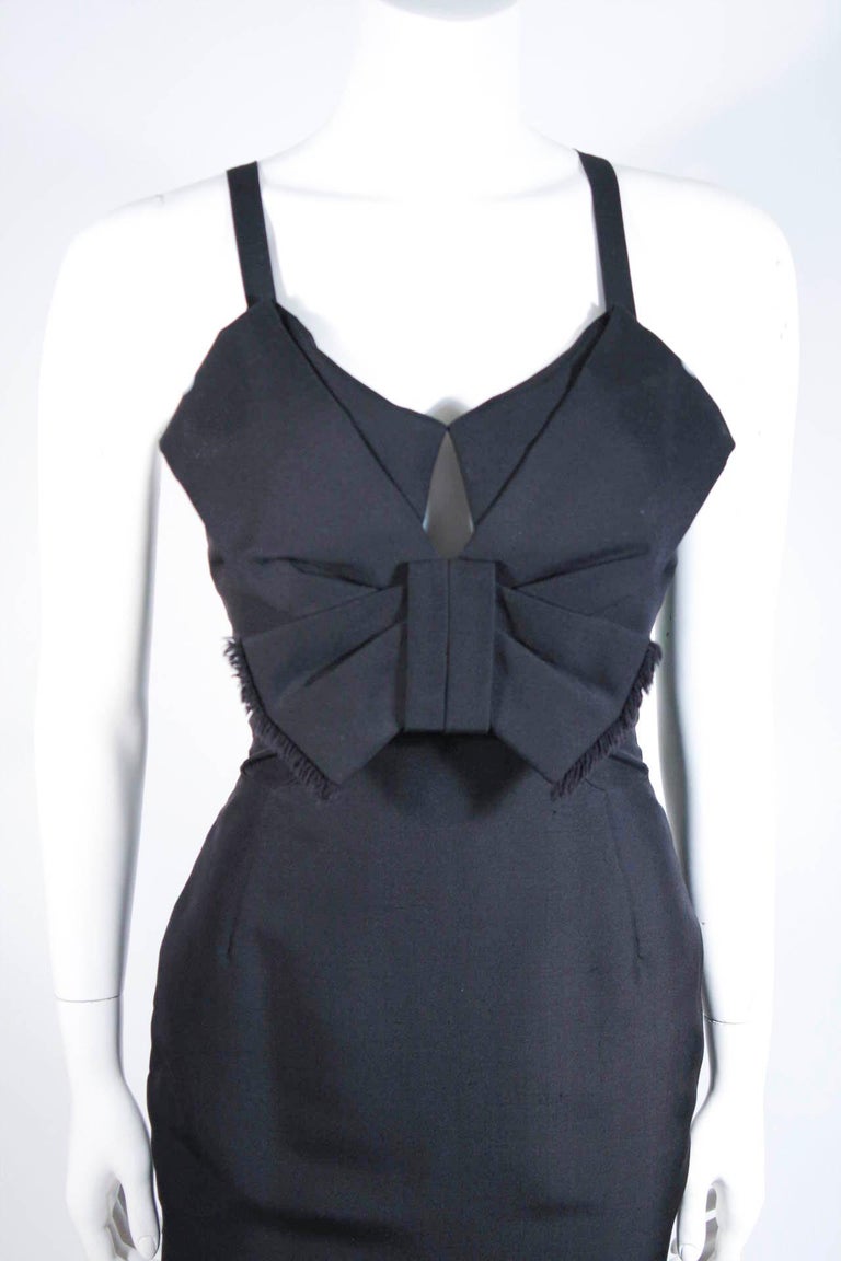 Elizabeth Mason Couture Silk Bow Cocktail Dress Size 2 (or made to ...