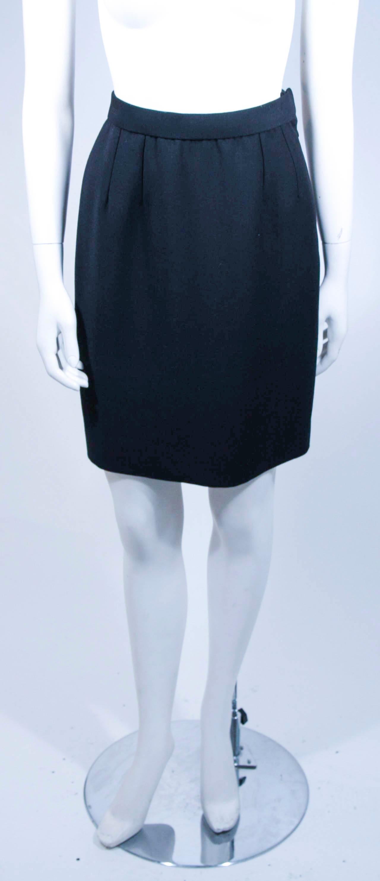 Oscar De La Renta Couture Embellished Black Wool Skirt Suit For Sale at ...