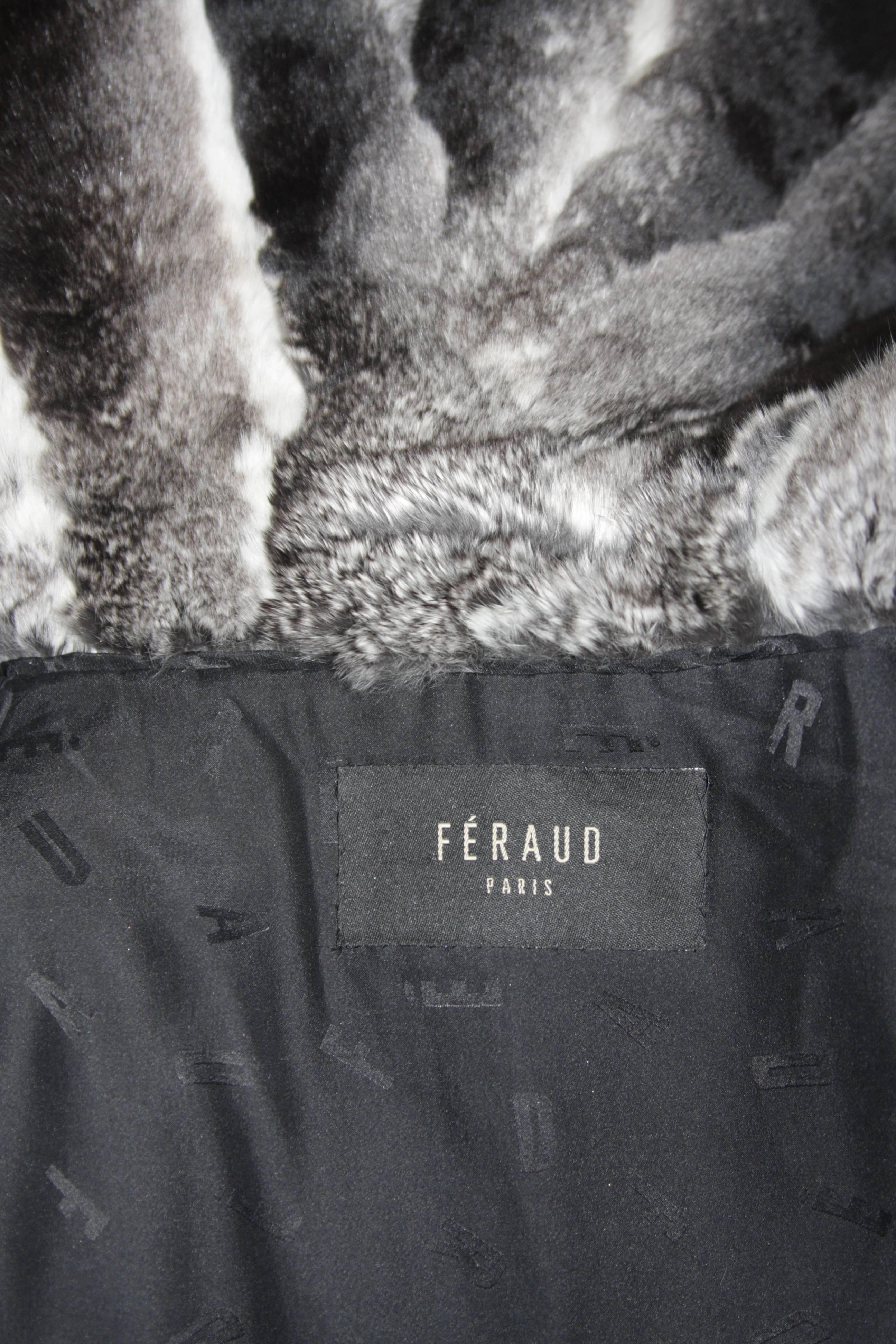 Louis Feraud Paris Chinchilla Coat with Large Collar 6