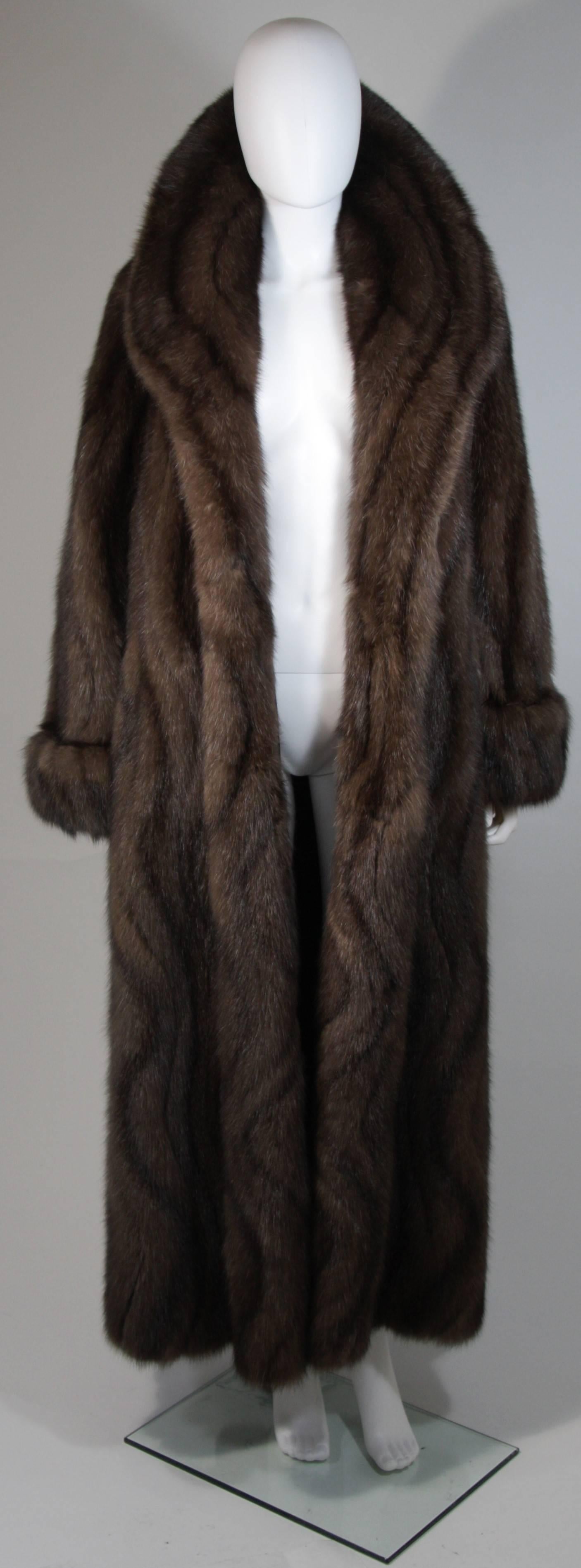 Black Russian Sable Coat with Wave Pattern Excellent Condition Retail $300, 000.00