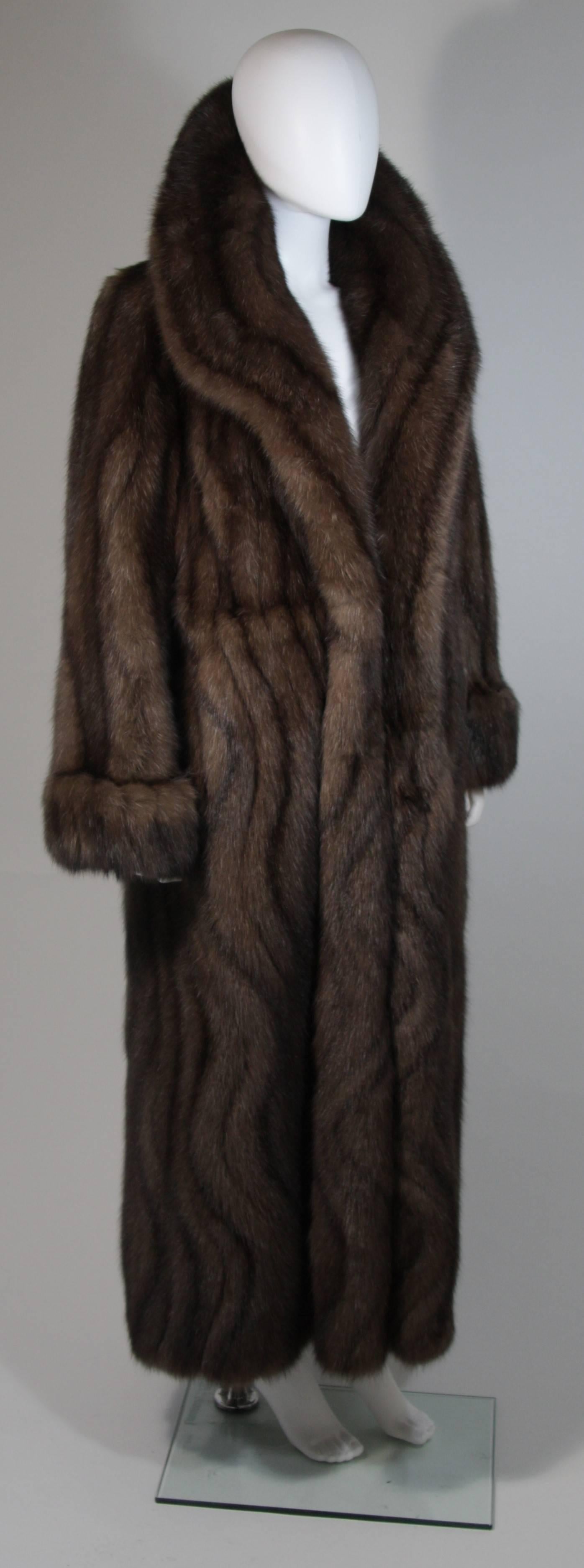 Russian Sable Coat with Wave Pattern Excellent Condition Retail $300, 000.00 In Excellent Condition In Los Angeles, CA