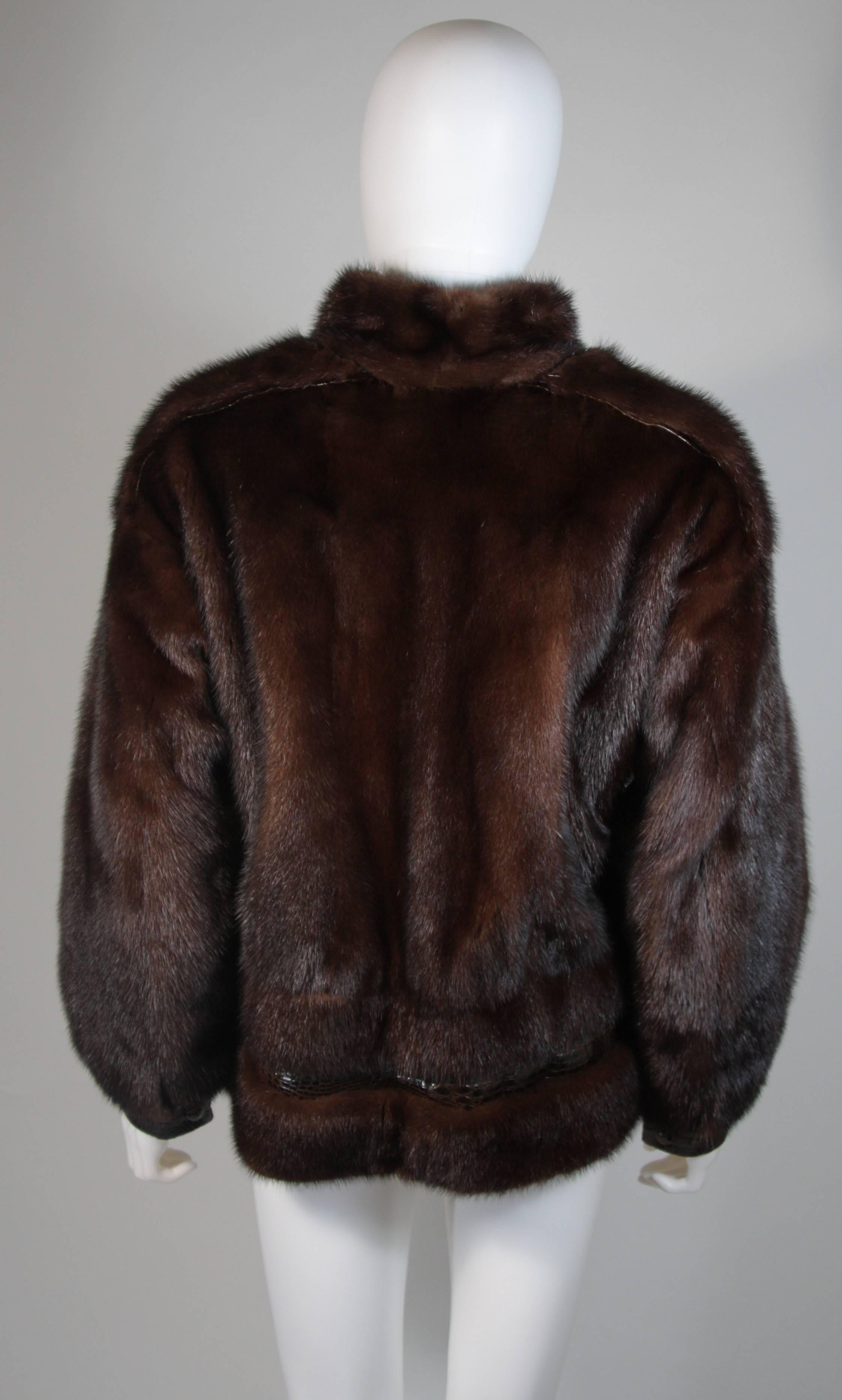 Giorgio Sant'Angelo Mink and Alligator Sports Coat with Leather 2