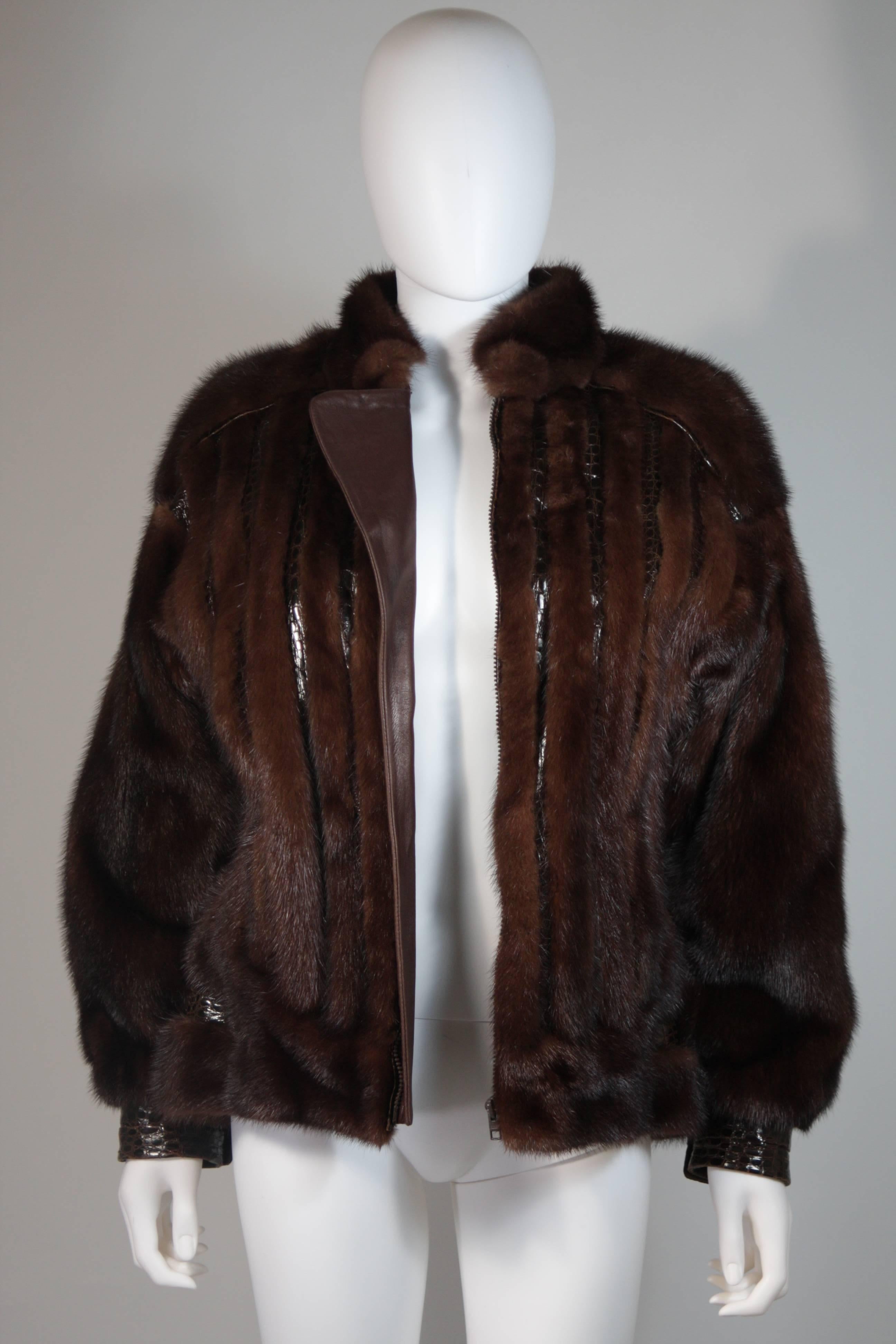 Giorgio Sant'Angelo Mink and Alligator Sports Coat with Leather 3