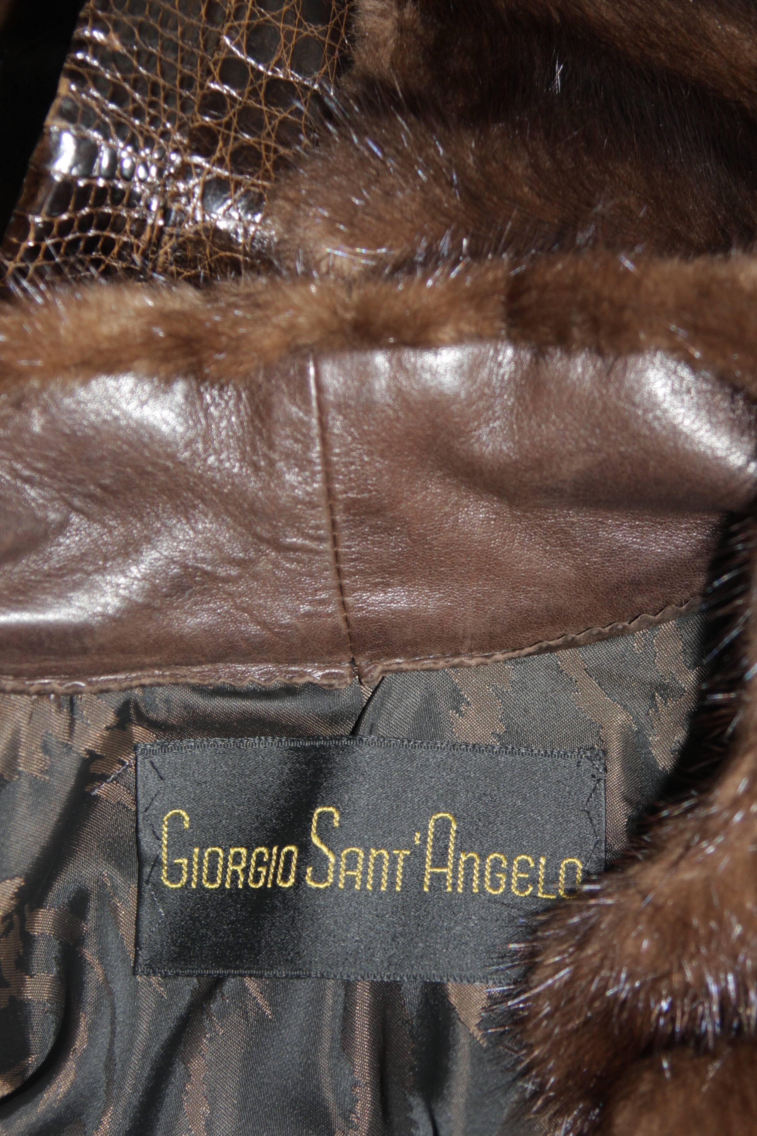 Giorgio Sant'Angelo Mink and Alligator Sports Coat with Leather 4
