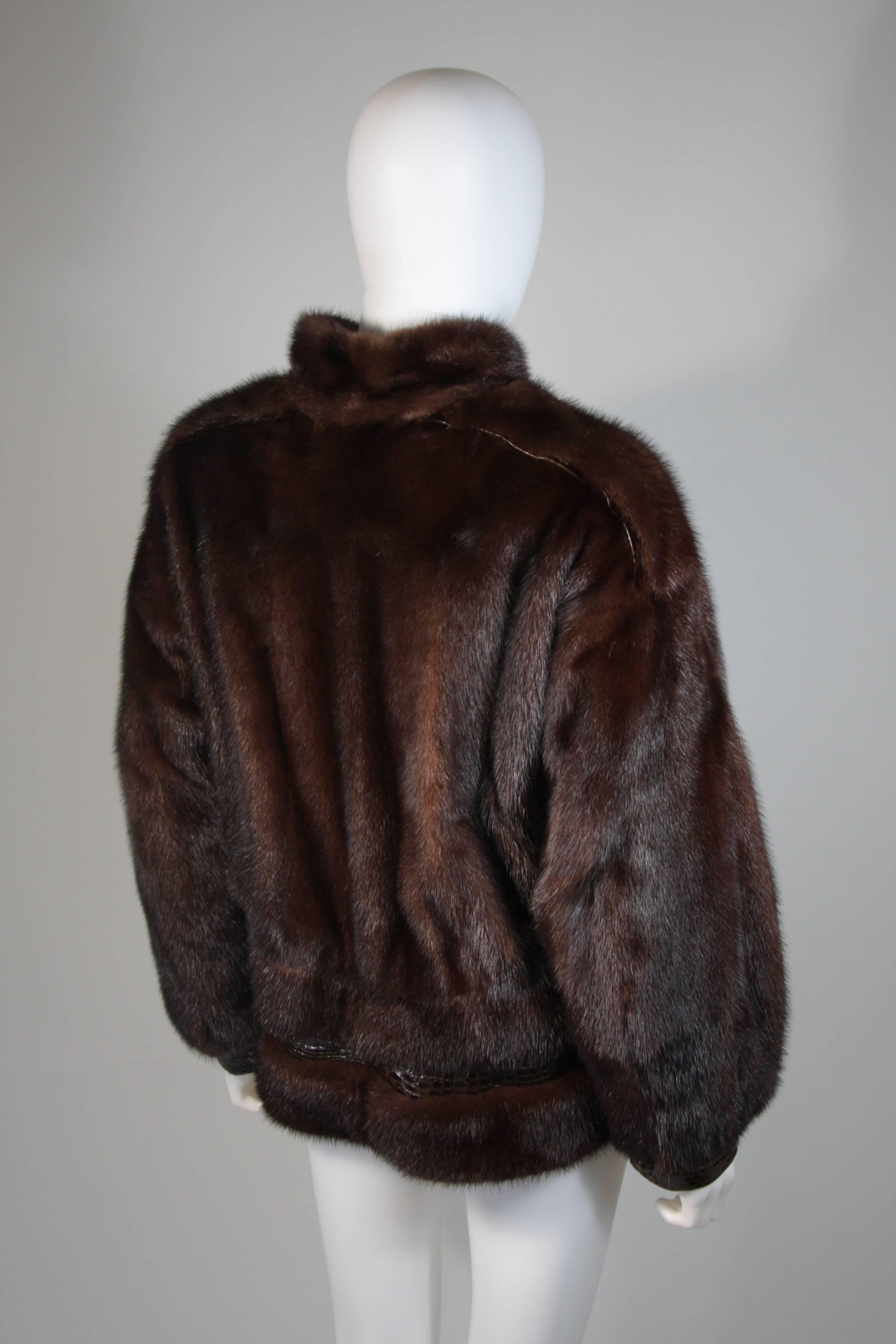 Giorgio Sant'Angelo Mink and Alligator Sports Coat with Leather 1
