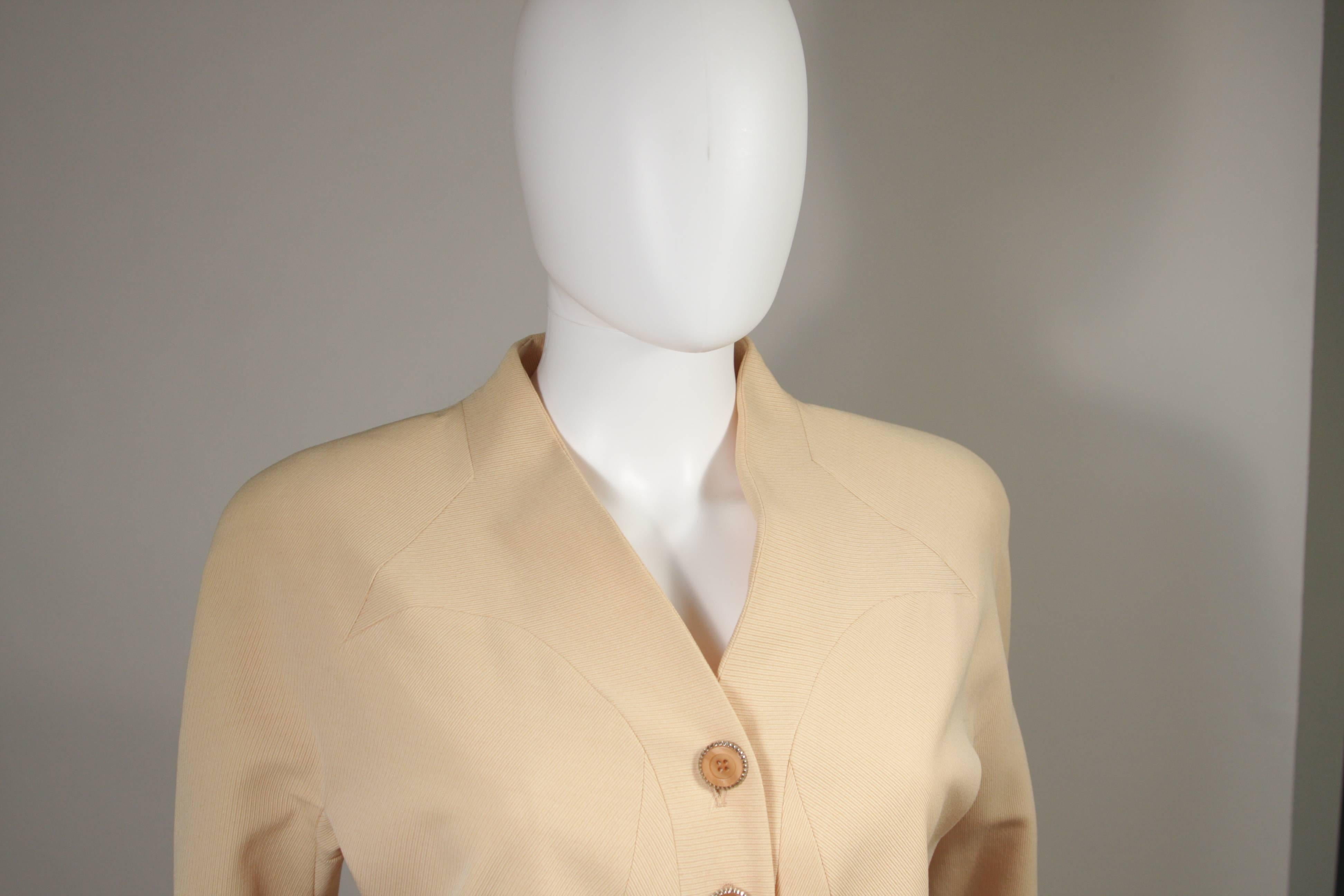 Brown Karl Lagerfield Yellow Apricot Blazer Size 40 For Sale