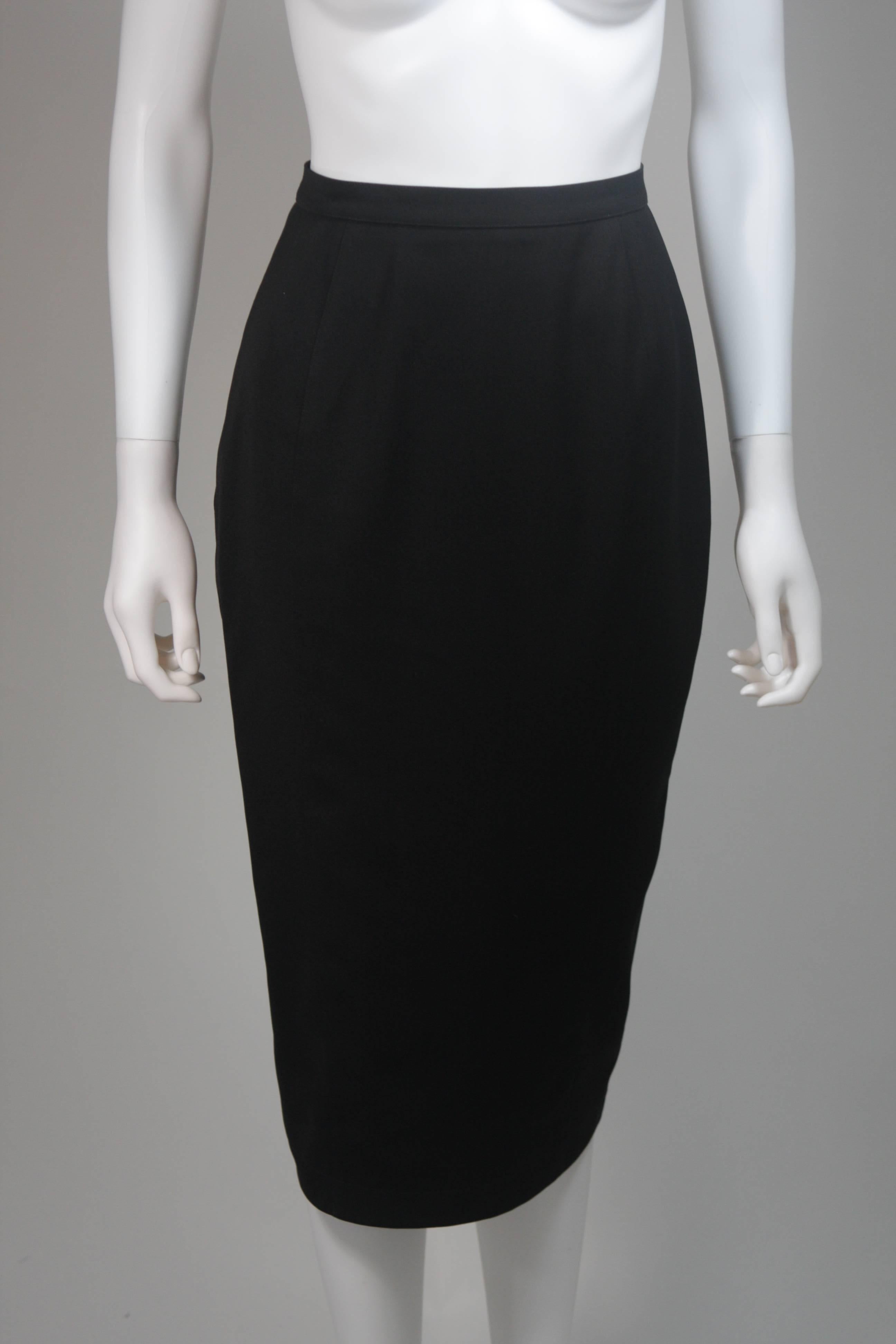 Thierry Mugler 1950's Style Black Ruched Skirt Suit Size 36 2