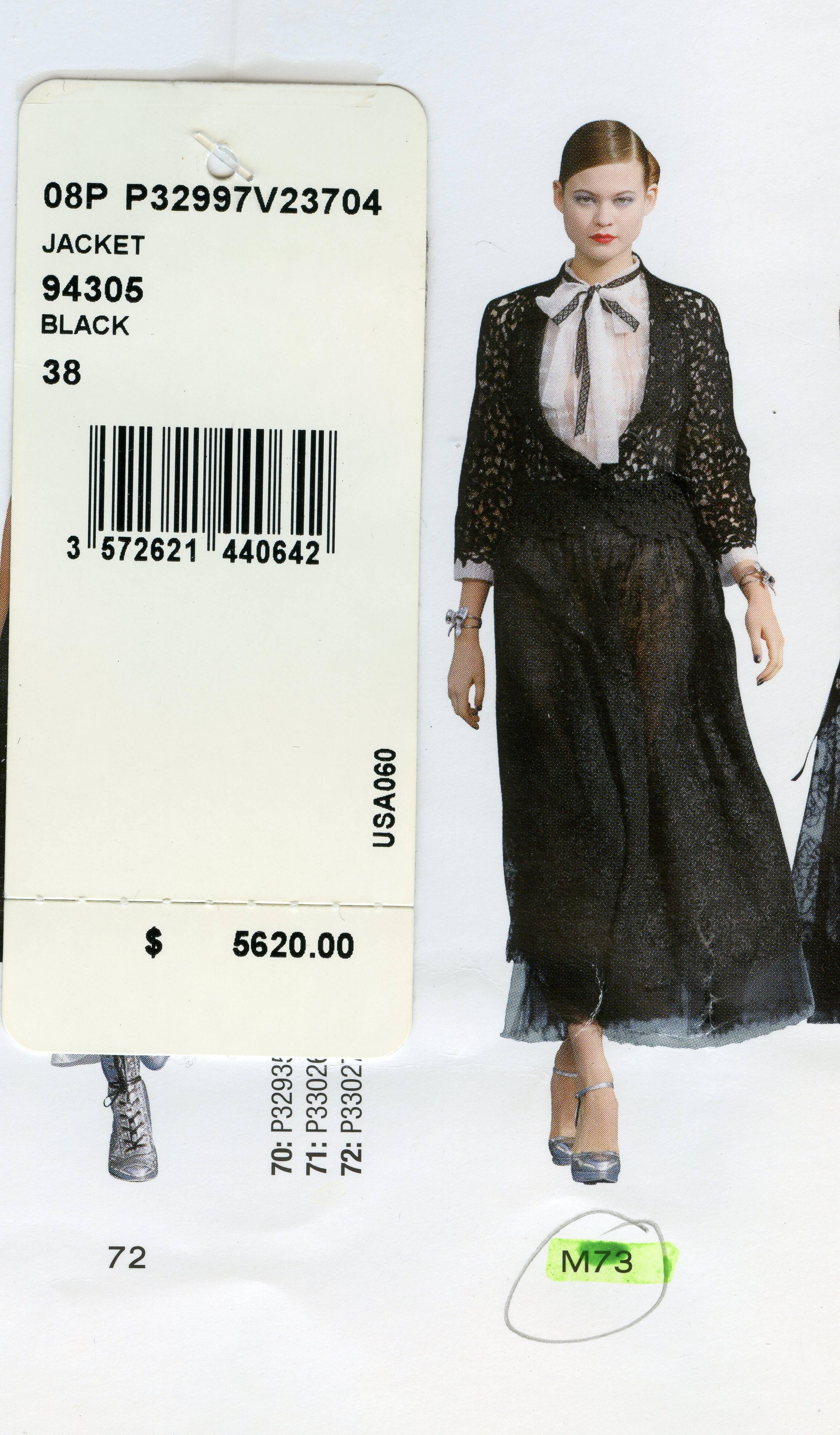 Chanel 2008P Black & White 3-Piece Lace Jacket, Blouse & Skirt Ensemble Lace  38 For Sale 6