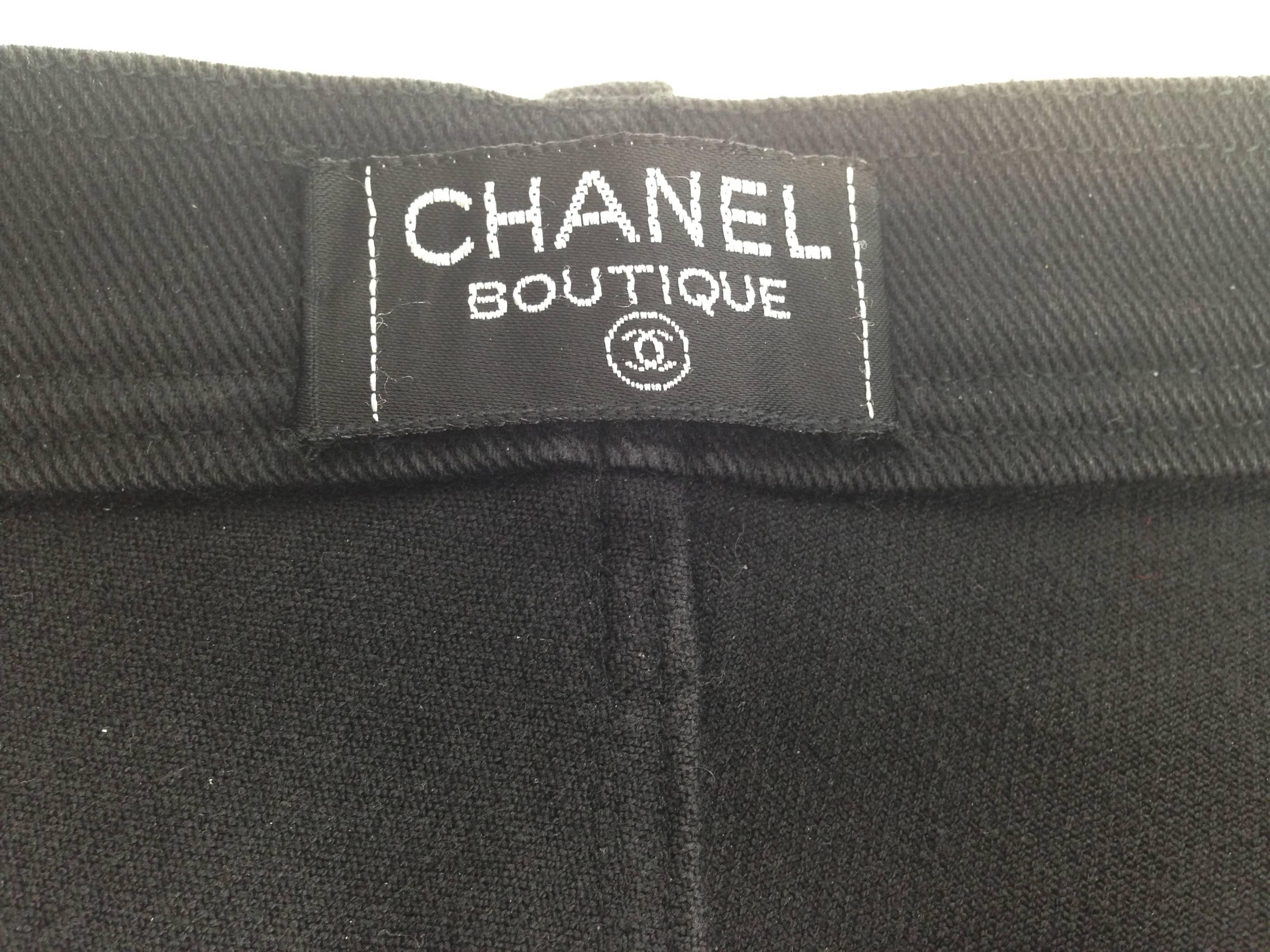 Chanel Boutique 1994 Black Jeans With 1