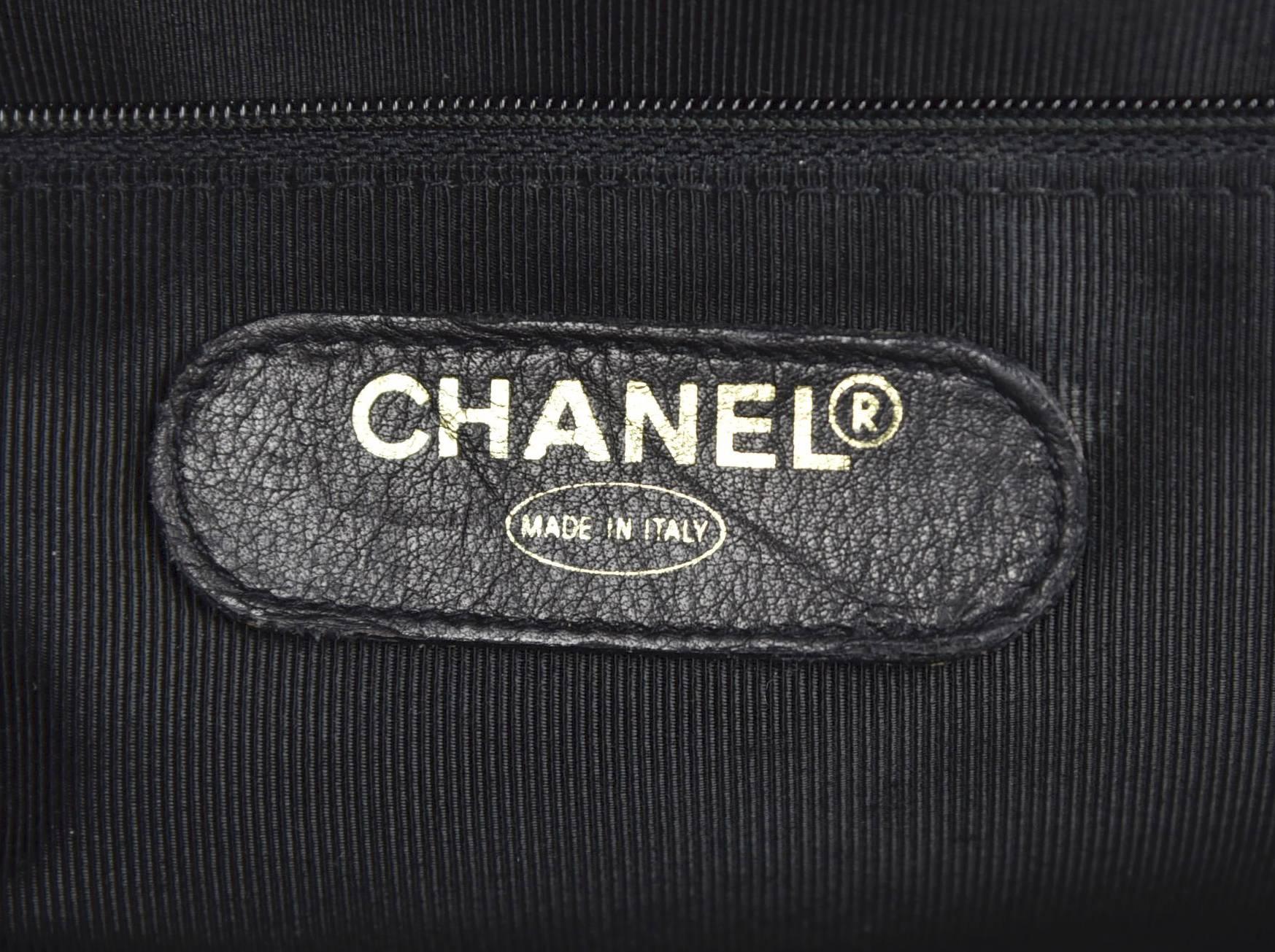 Circa 1996 Chanel Black Patent Oversized Classic Shoulder Bag For Sale 4