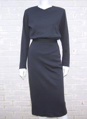 Post Modern 1980's Cinzia Ruggeri Retro Futuristic Wool Dress
