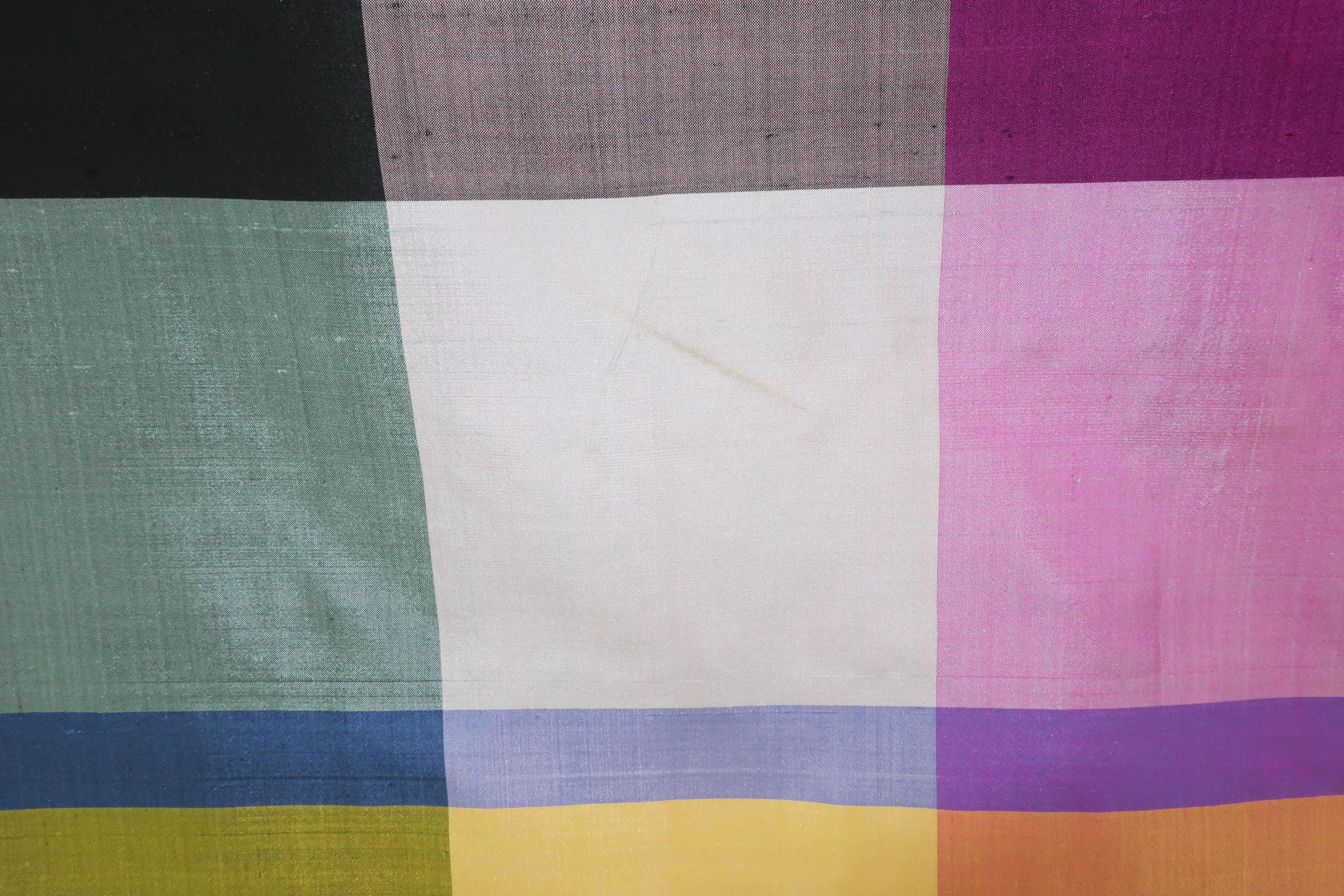 1980's Large Missoni Raw Silk Scarf Wrap 3