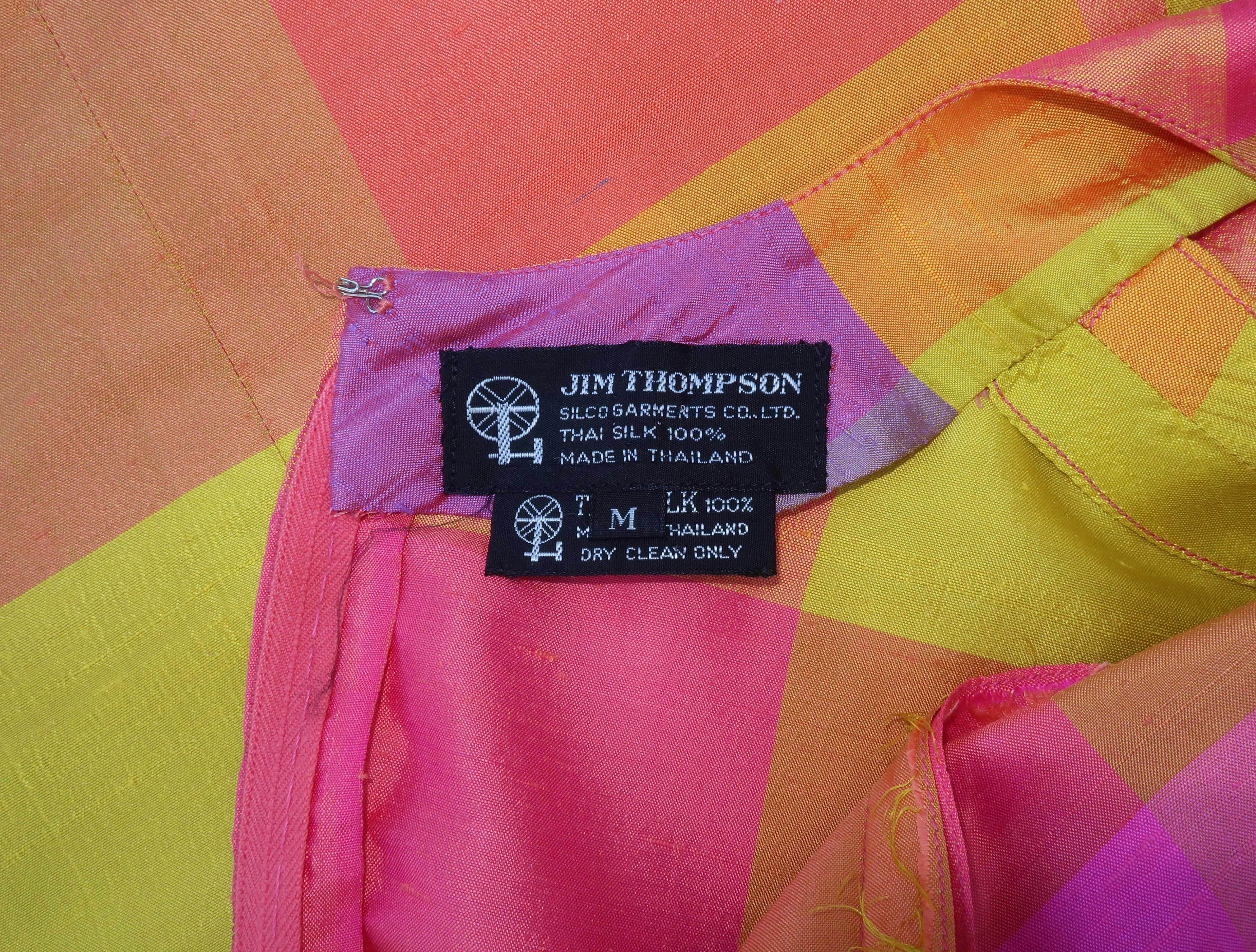 Vintage Jim Thompson Hand Woven Thai Silk Caftan 2