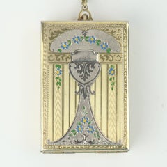 Early 1900's Art Nouveau Tree of Life Powder Compact Wristlet