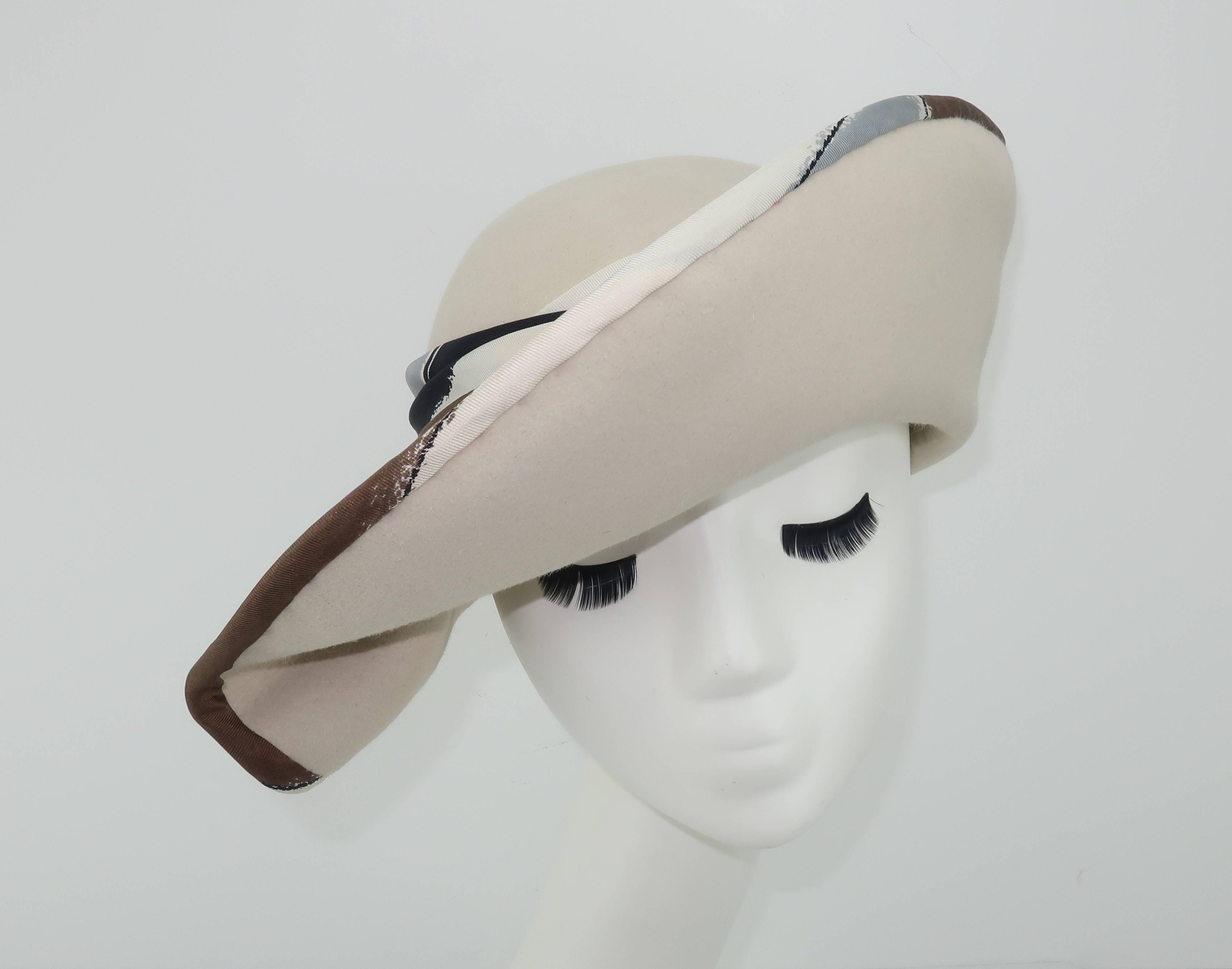 Women's Stylized C.1970 Italian Broad Brimmed Hat