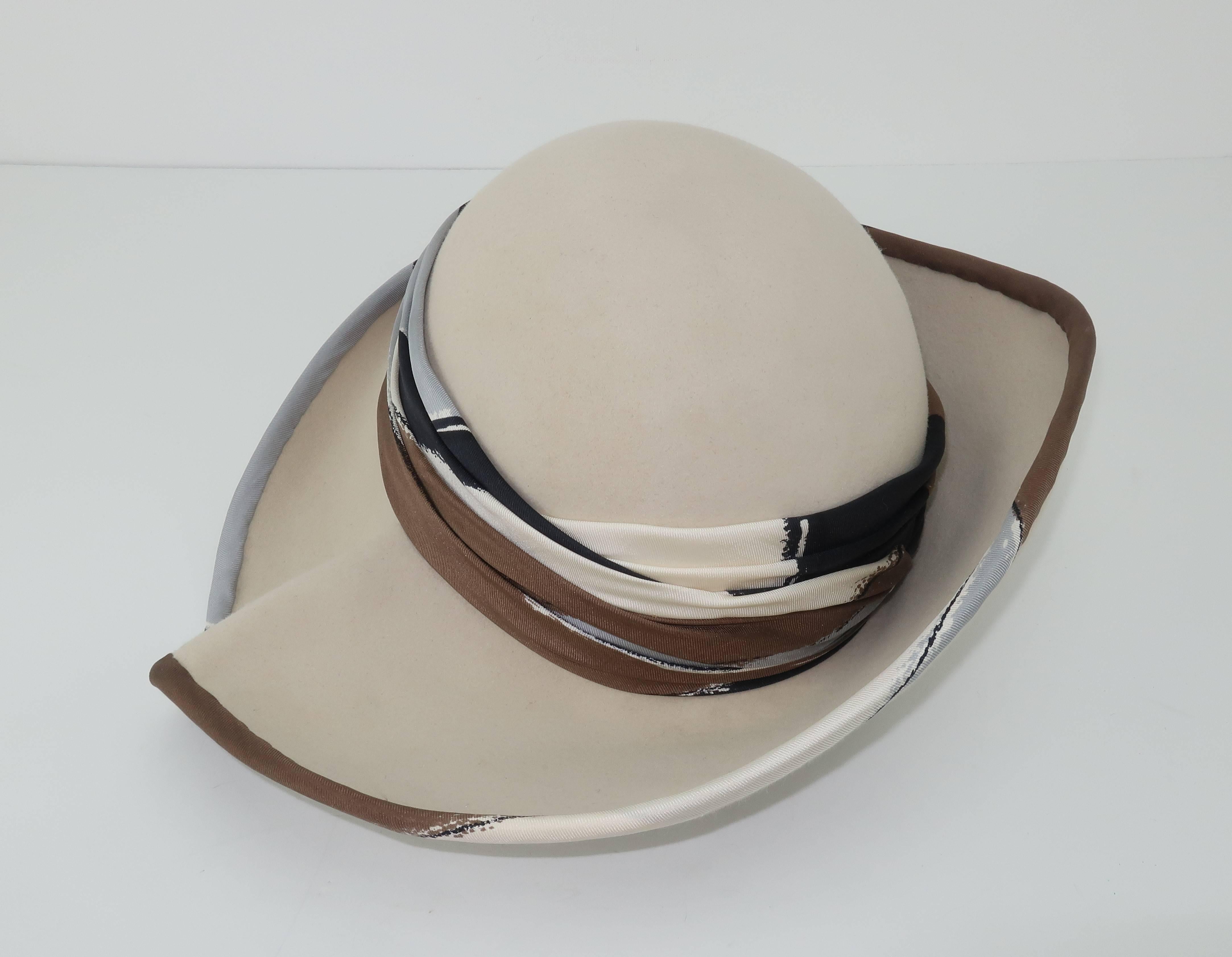 Stylized C.1970 Italian Broad Brimmed Hat 1