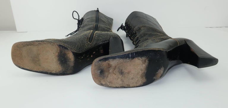 Miu Miu Distressed Brown Leather Lace Up Boots at 1stDibs | miu miu ...