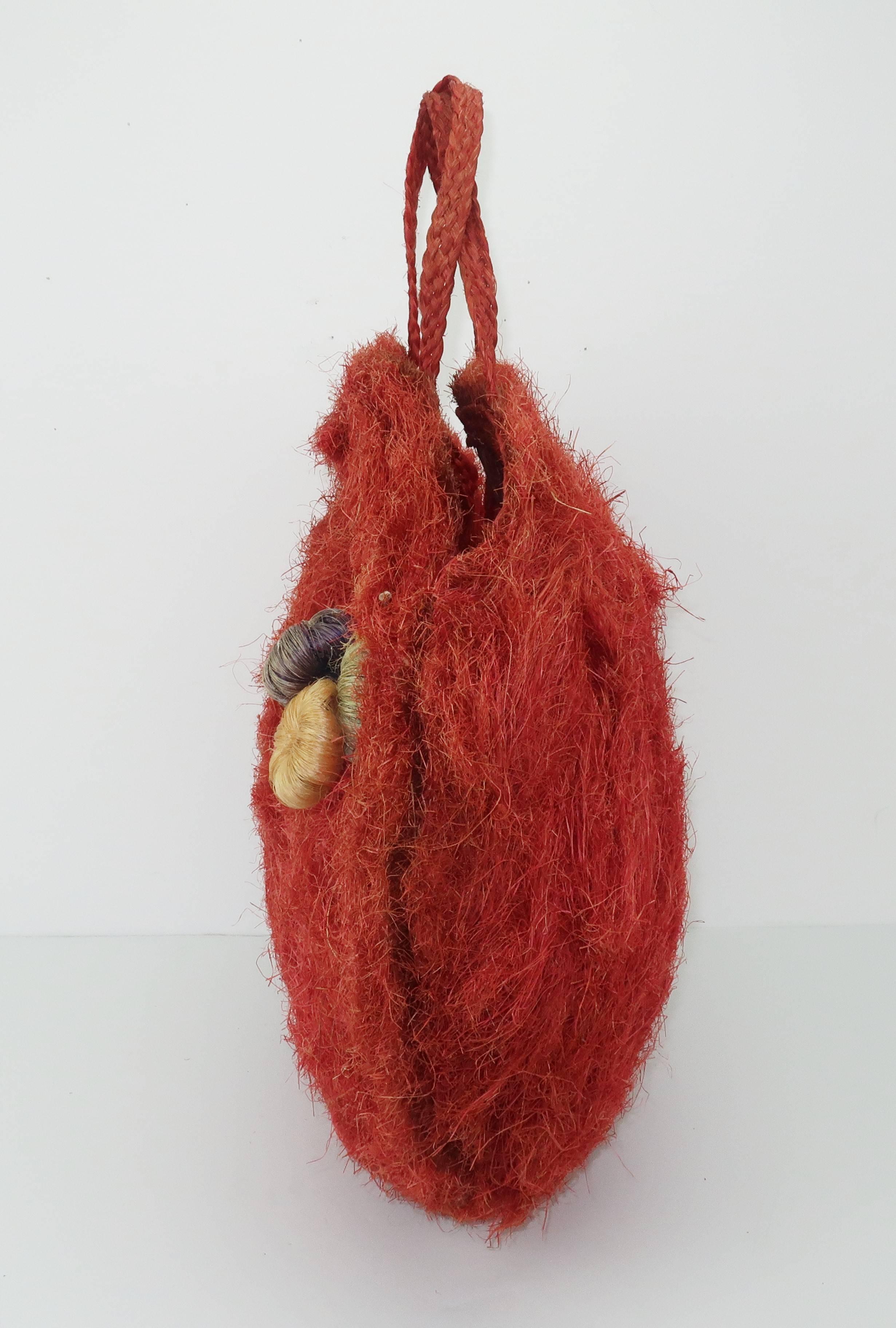 Tote-Handtasche aus Kokosnussholz, 1950er Jahre im Angebot 2
