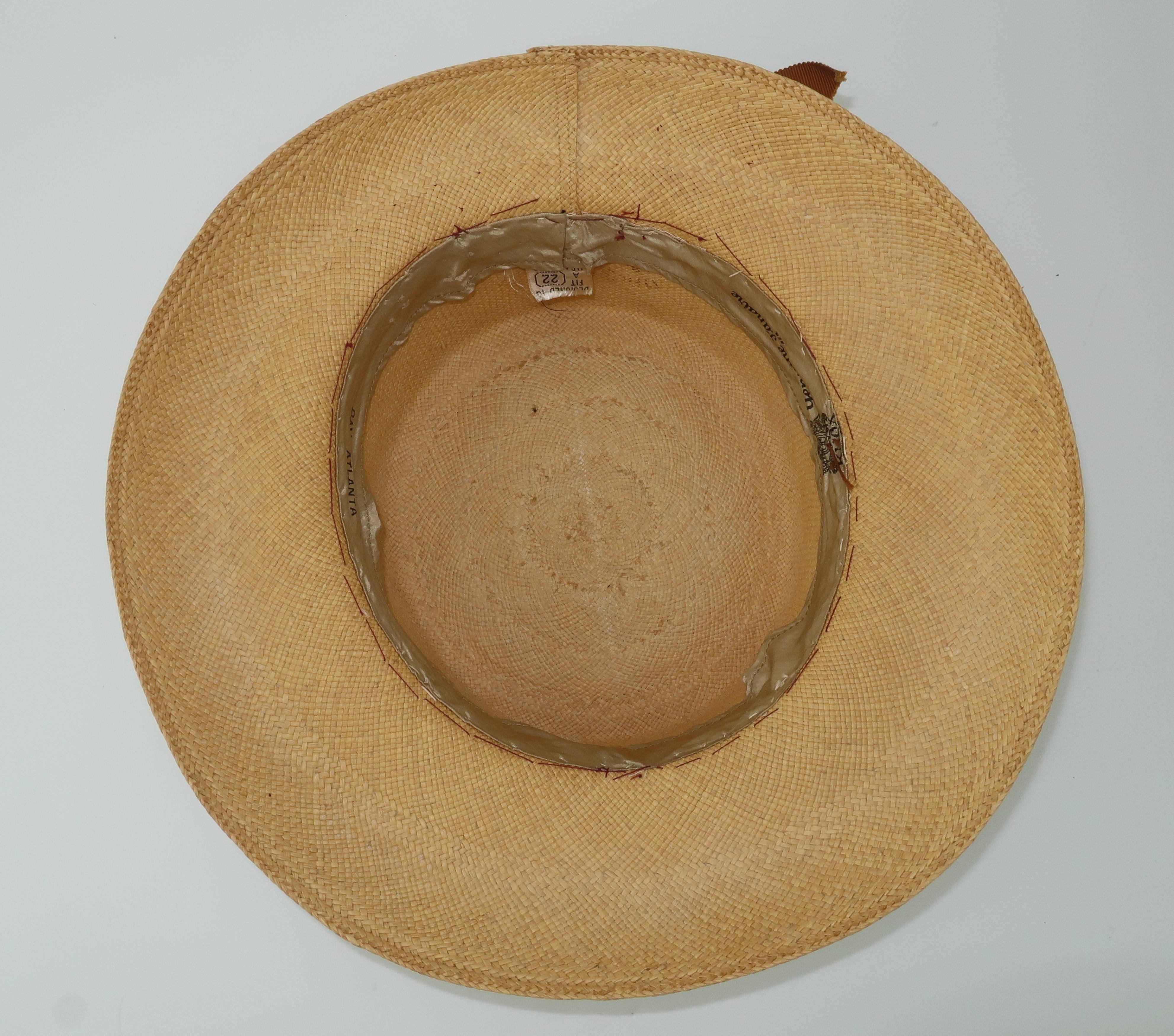 C.1930 Ladies Knox Straw ‘Panaire’ Panama Hat 3