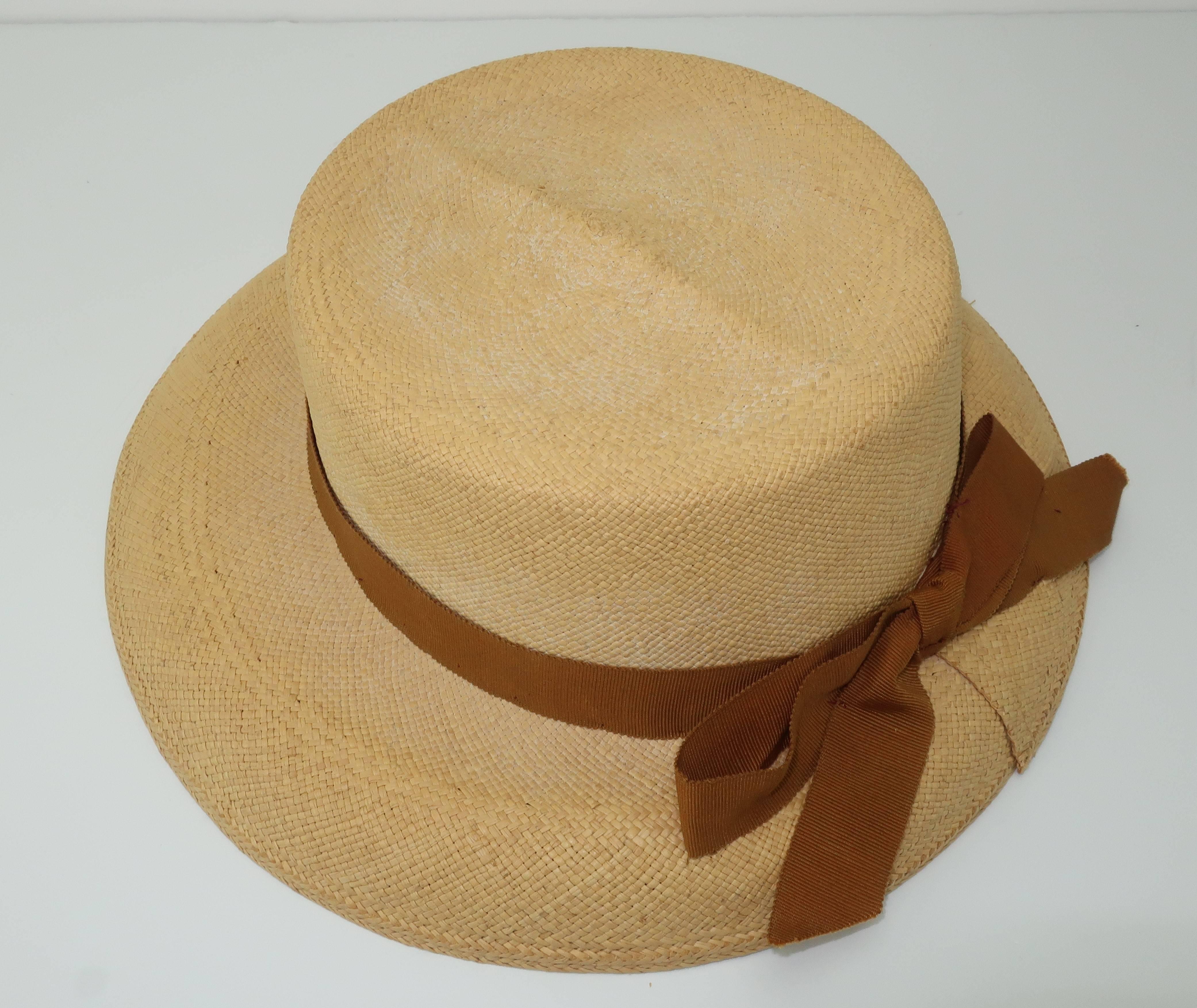 C.1930 Ladies Knox Straw ‘Panaire’ Panama Hat 2